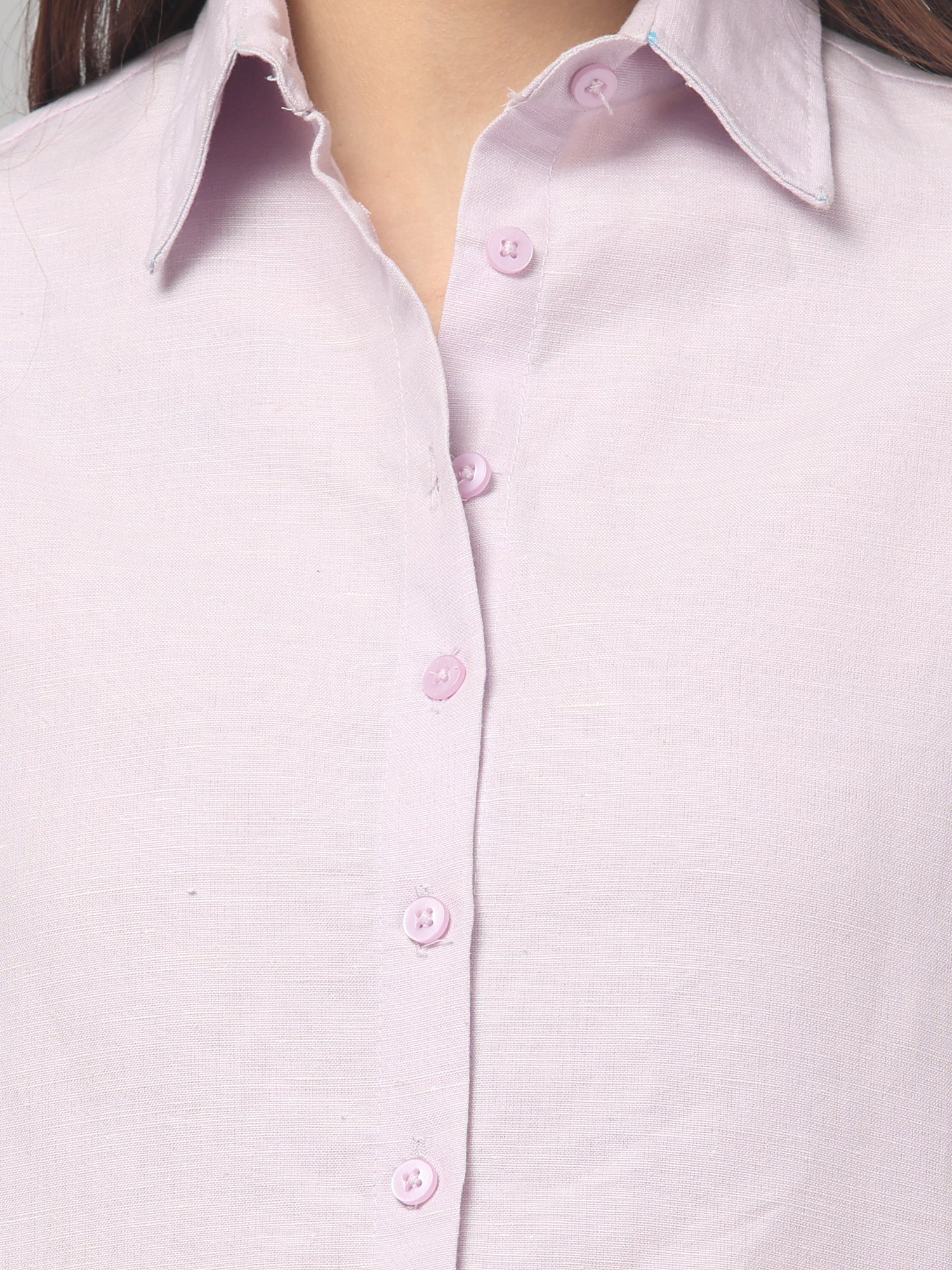 Solid Lavender Color Full Sleeve Shirt