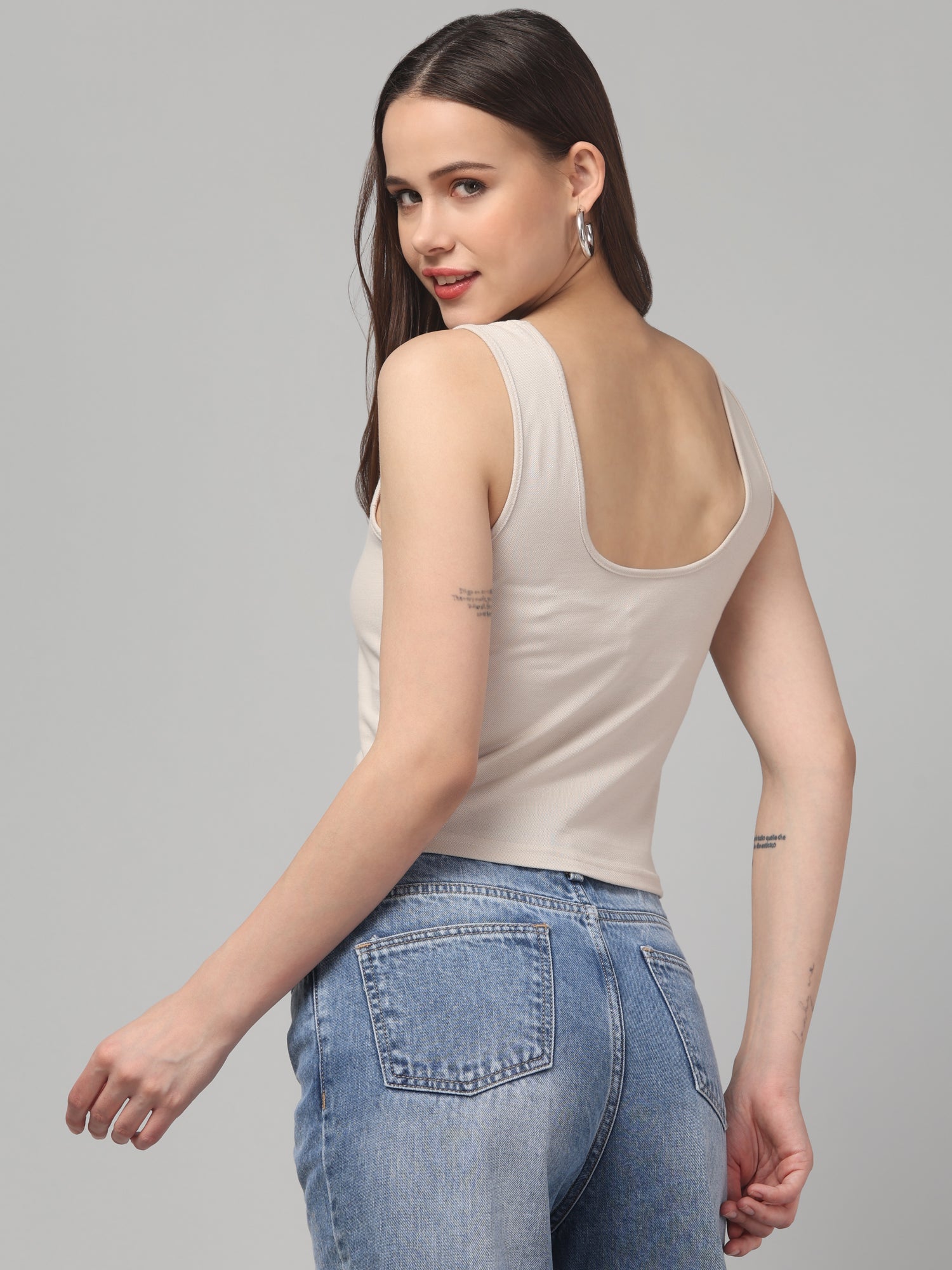 Beige Tank Top