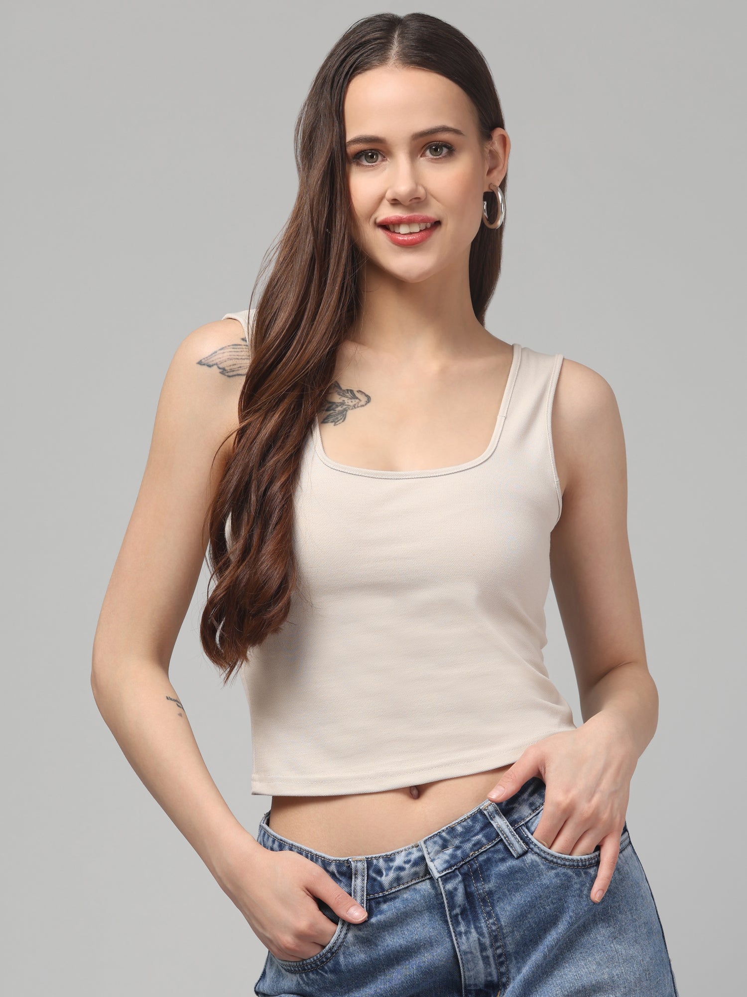 Beige Tank Top