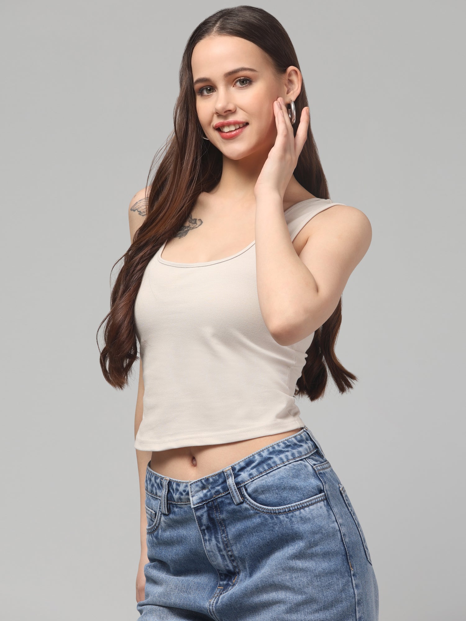 Beige Tank Top