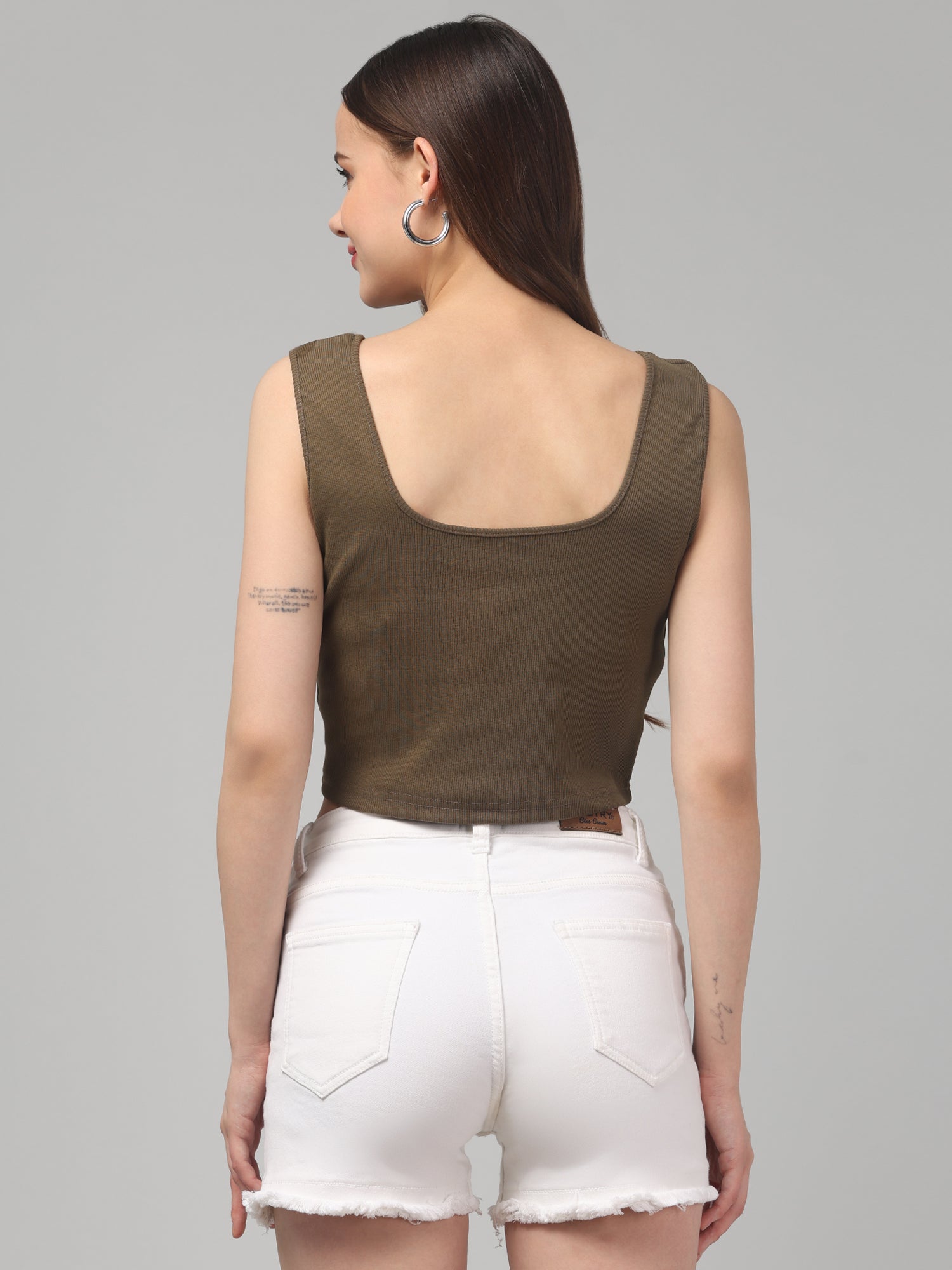 Solid Brown Tank Top