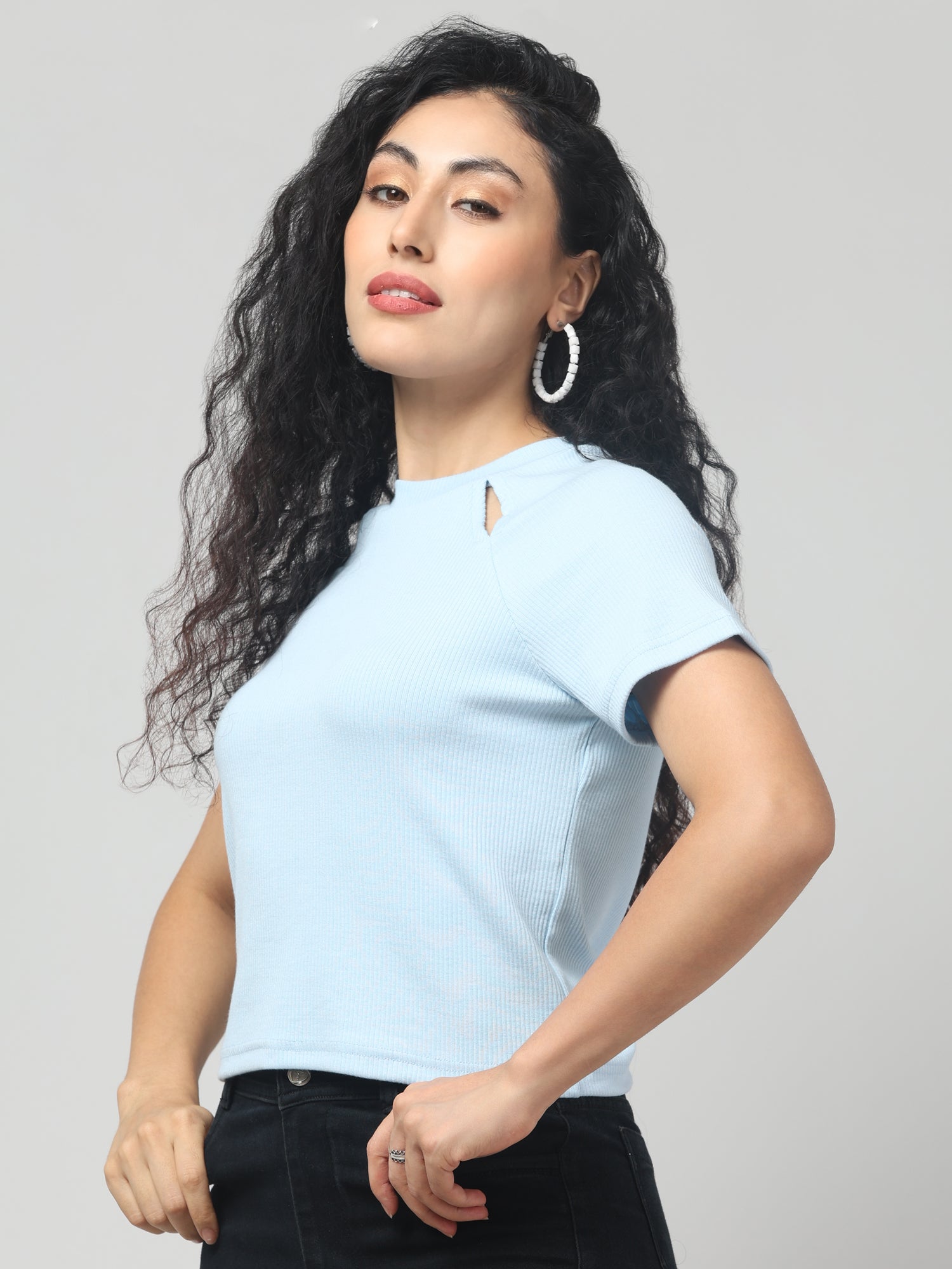 Patten Blue cut-out T-shirt
