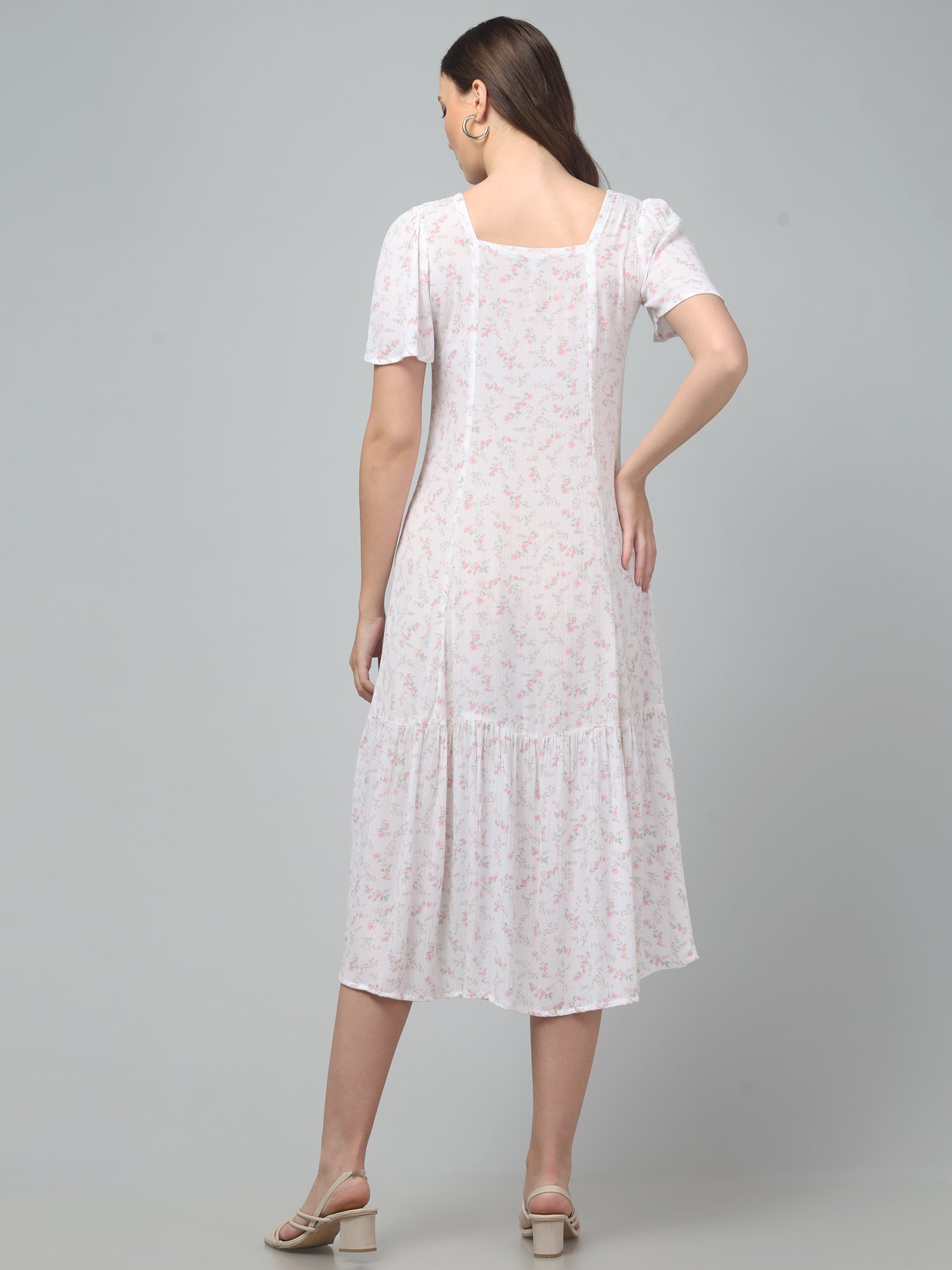 White Floral Dress