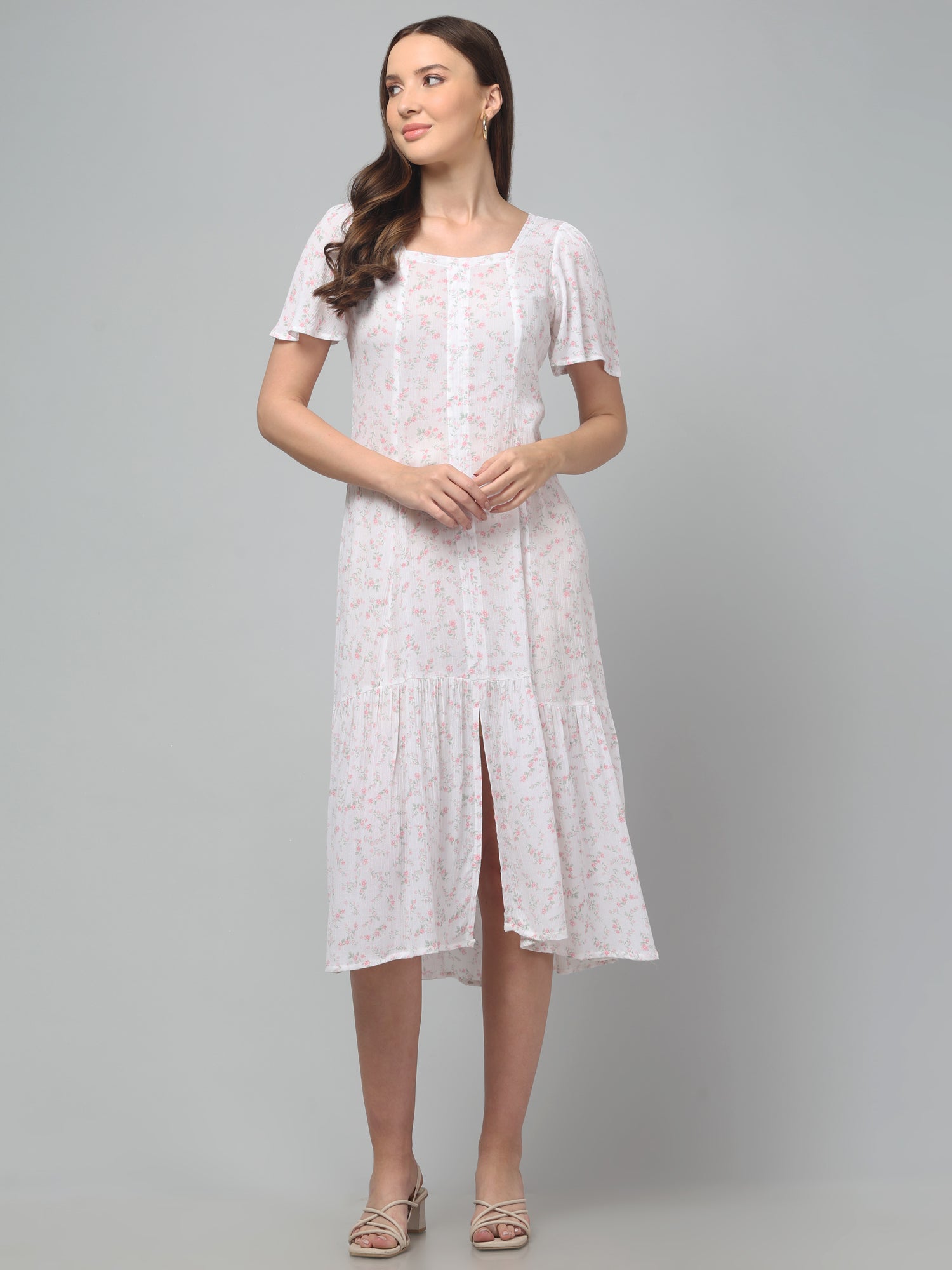 White Floral Dress