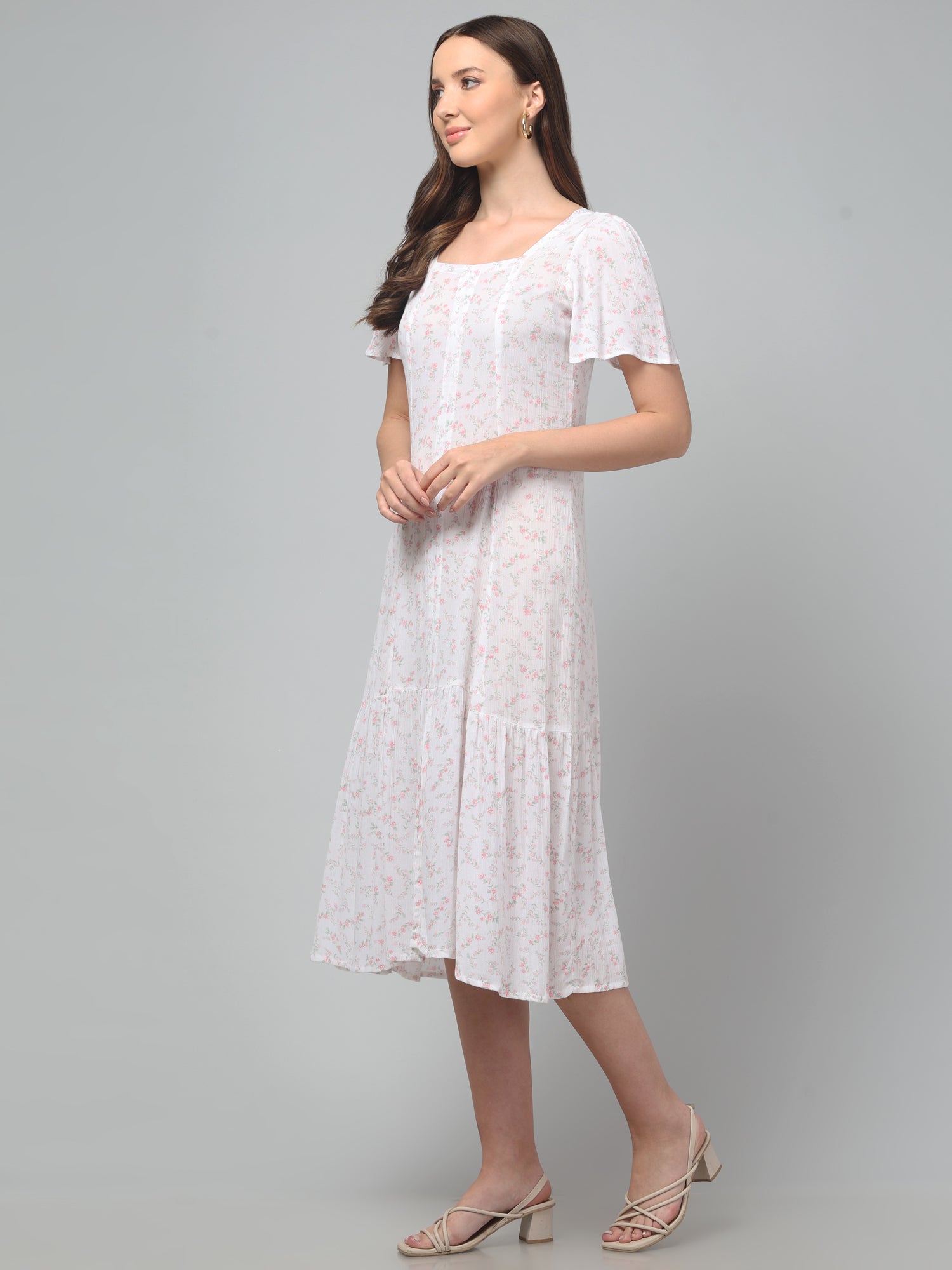 White Floral Dress