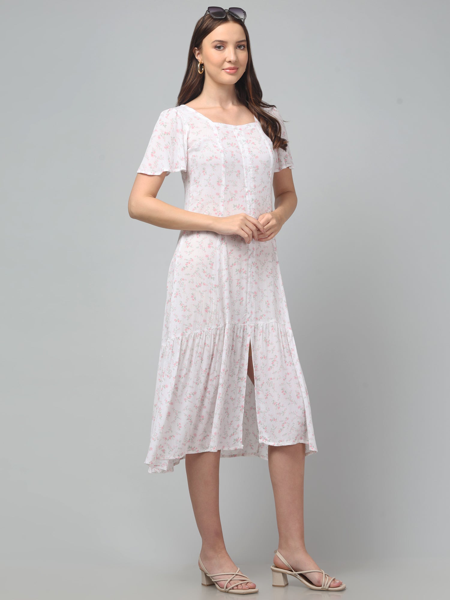 White Floral Dress