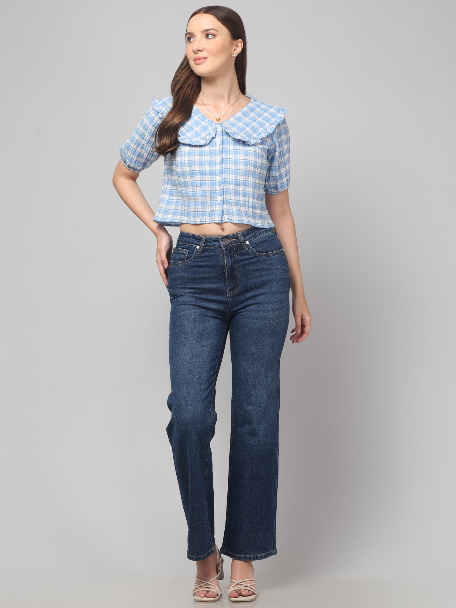 Peter Pan Checkerd Top