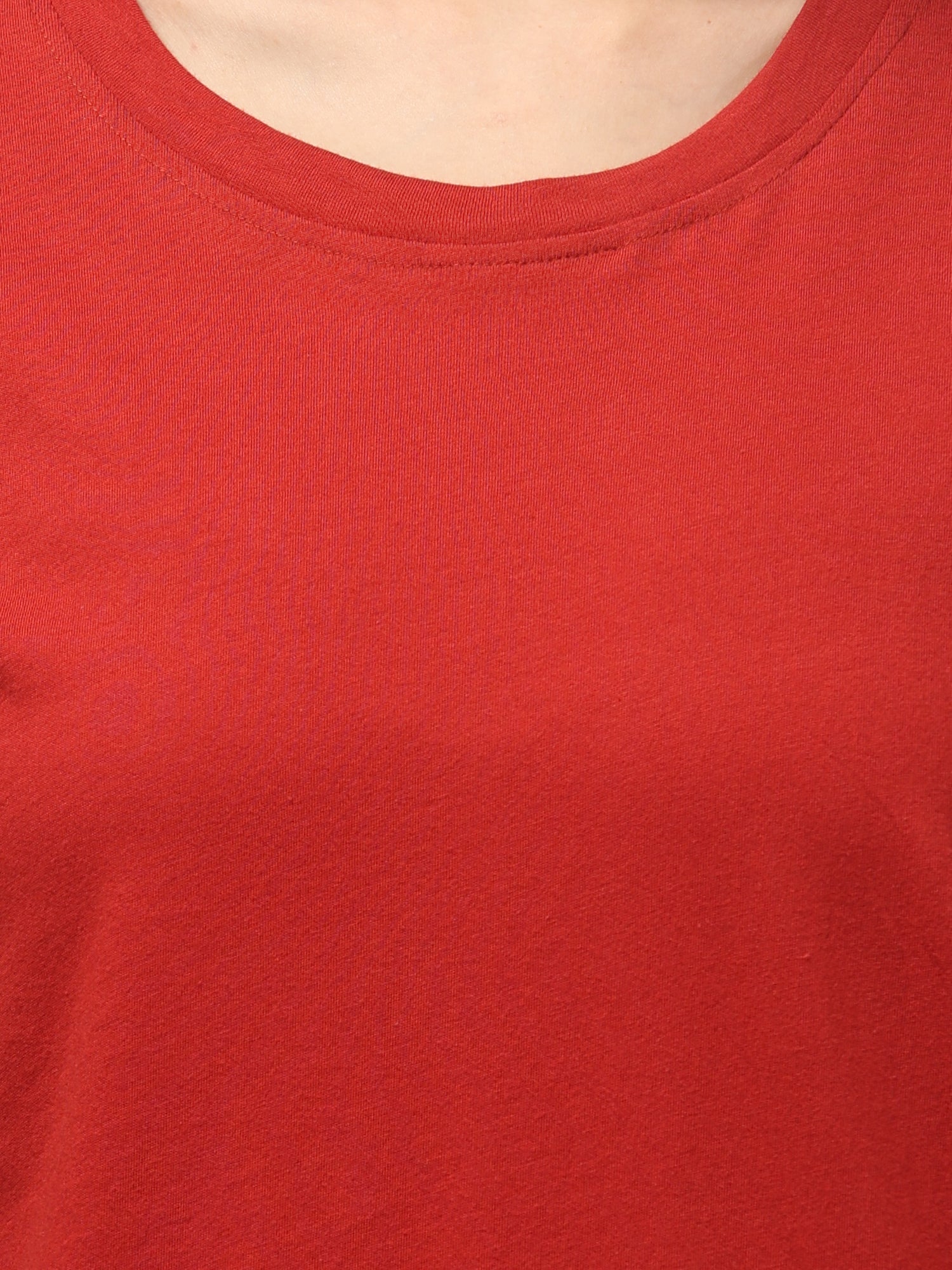 Solid Red Oversized T-Shirt