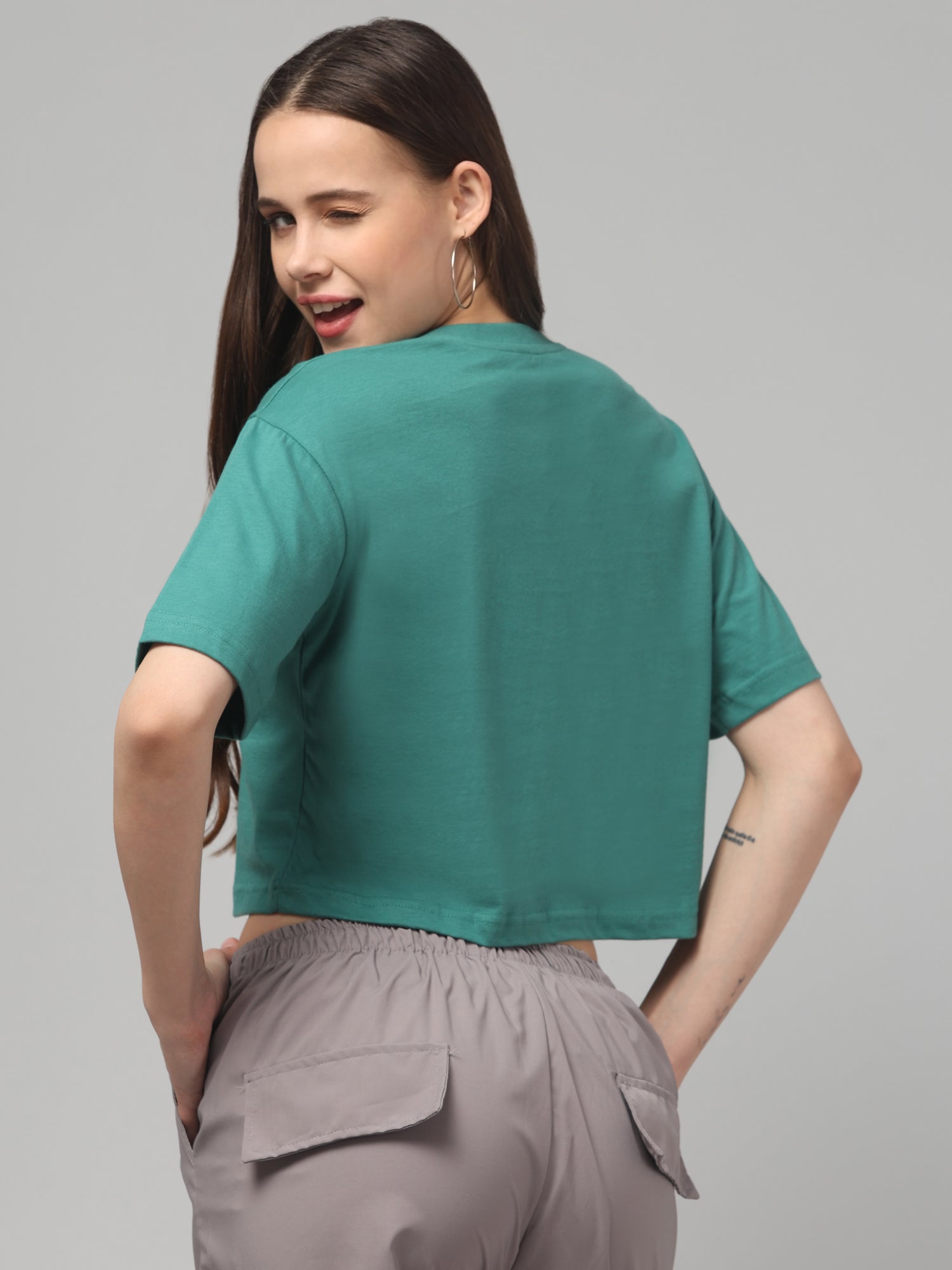 Racing Green Crop T-shirt
