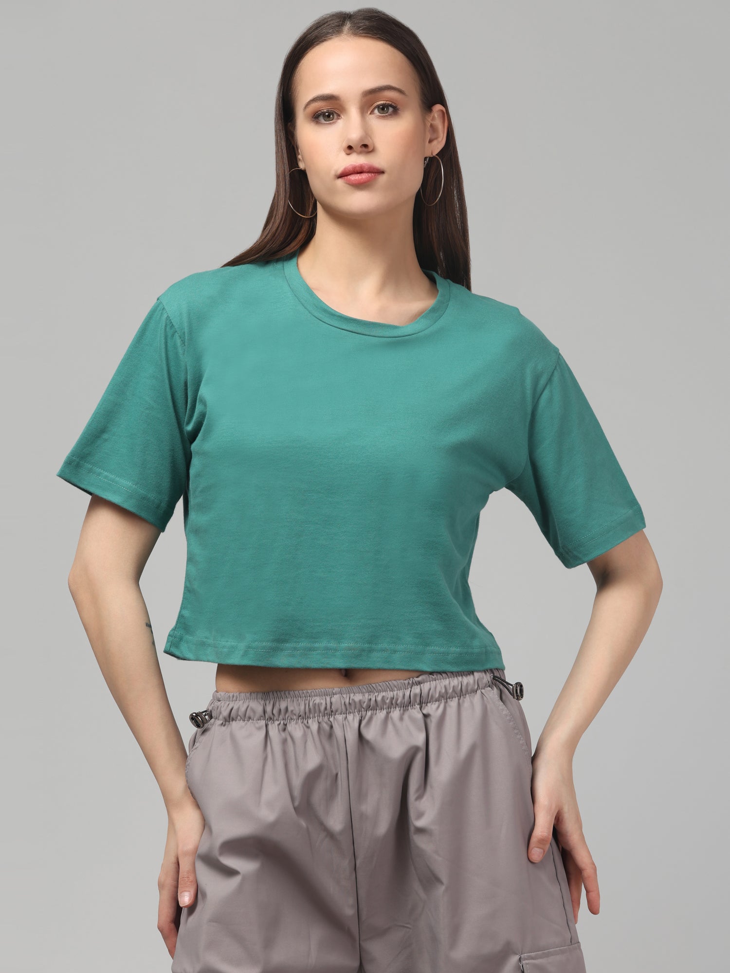 Racing Green Crop T-shirt
