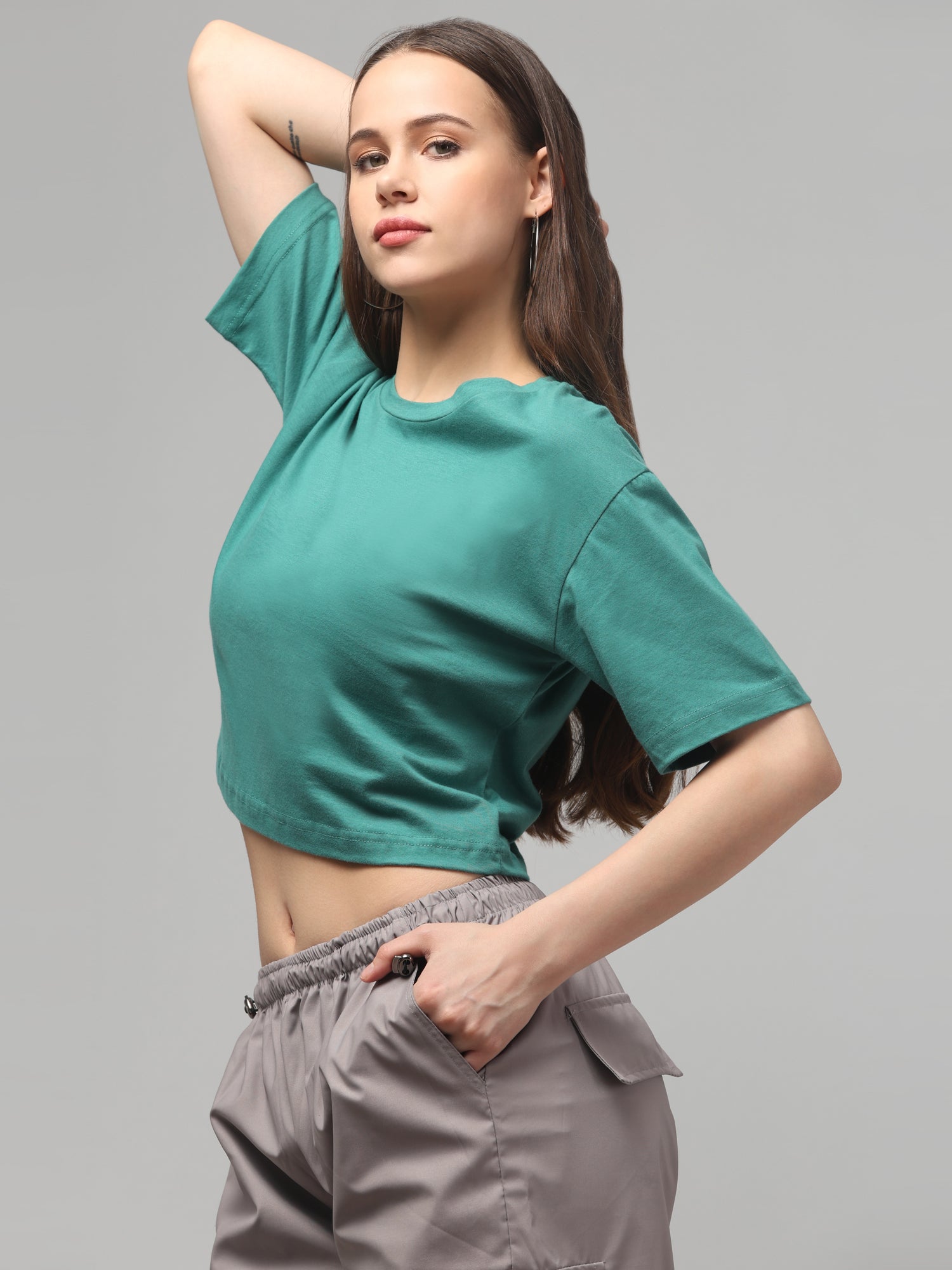 Racing Green Crop T-shirt