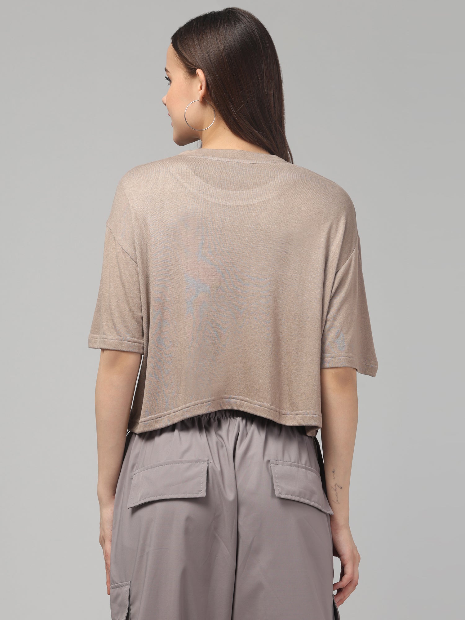 Wafer Solid Crop T-Shirt