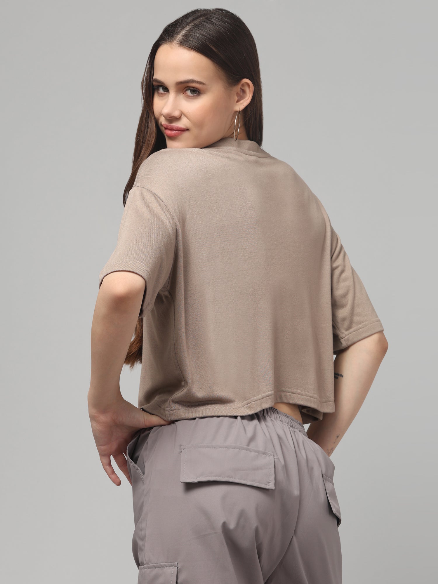 Wafer Solid Crop T-Shirt