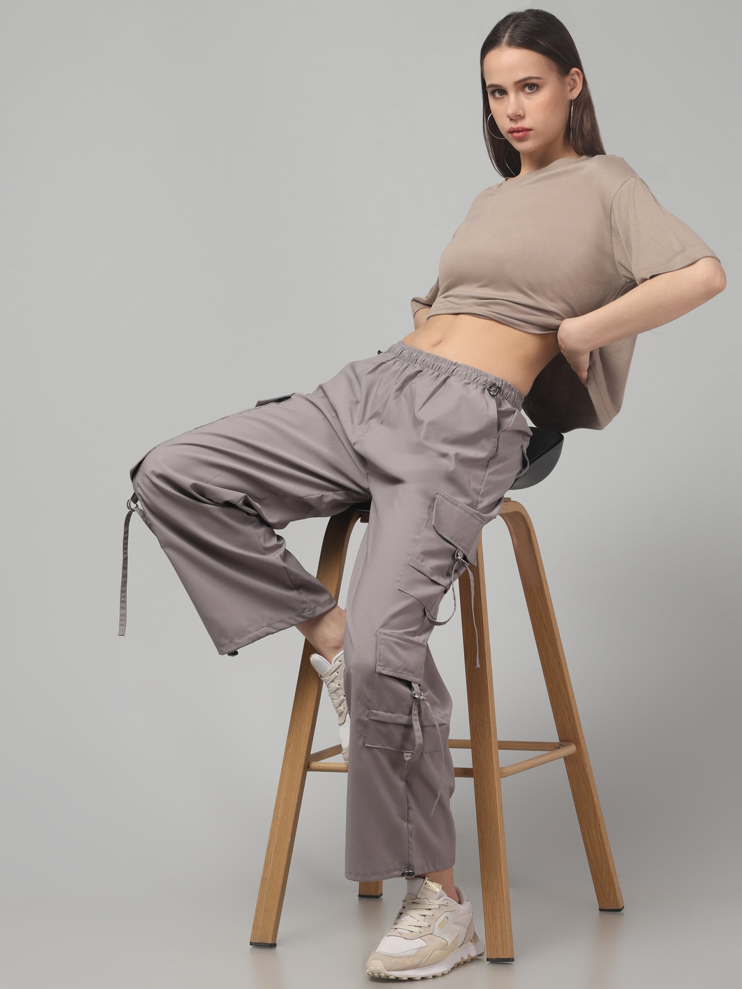 Wafer Solid Crop T-Shirt