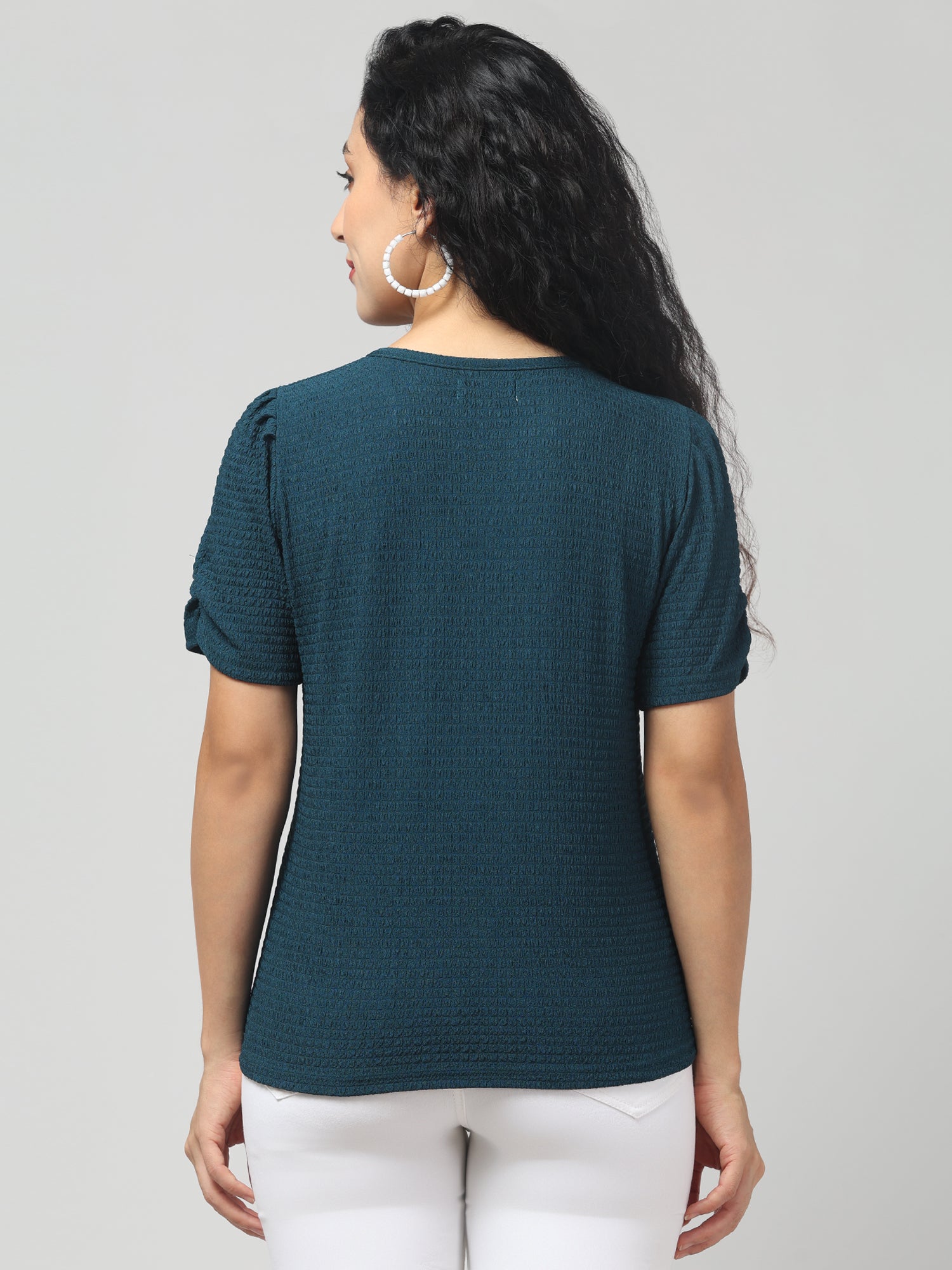 Japanese Indigo Short Sleeve Top