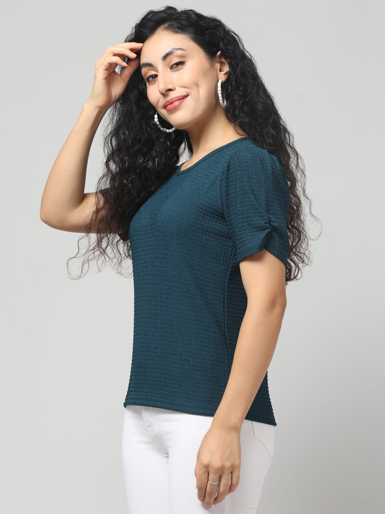 Japanese Indigo Short Sleeve Top