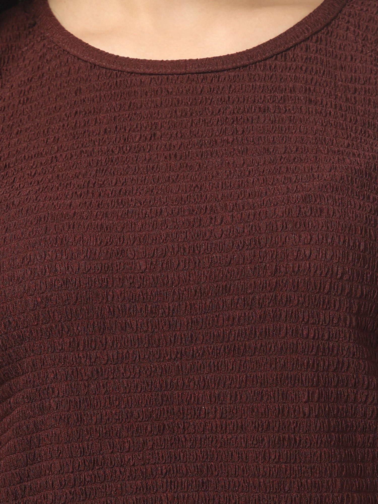 Crater Brown Short Sleeve Top