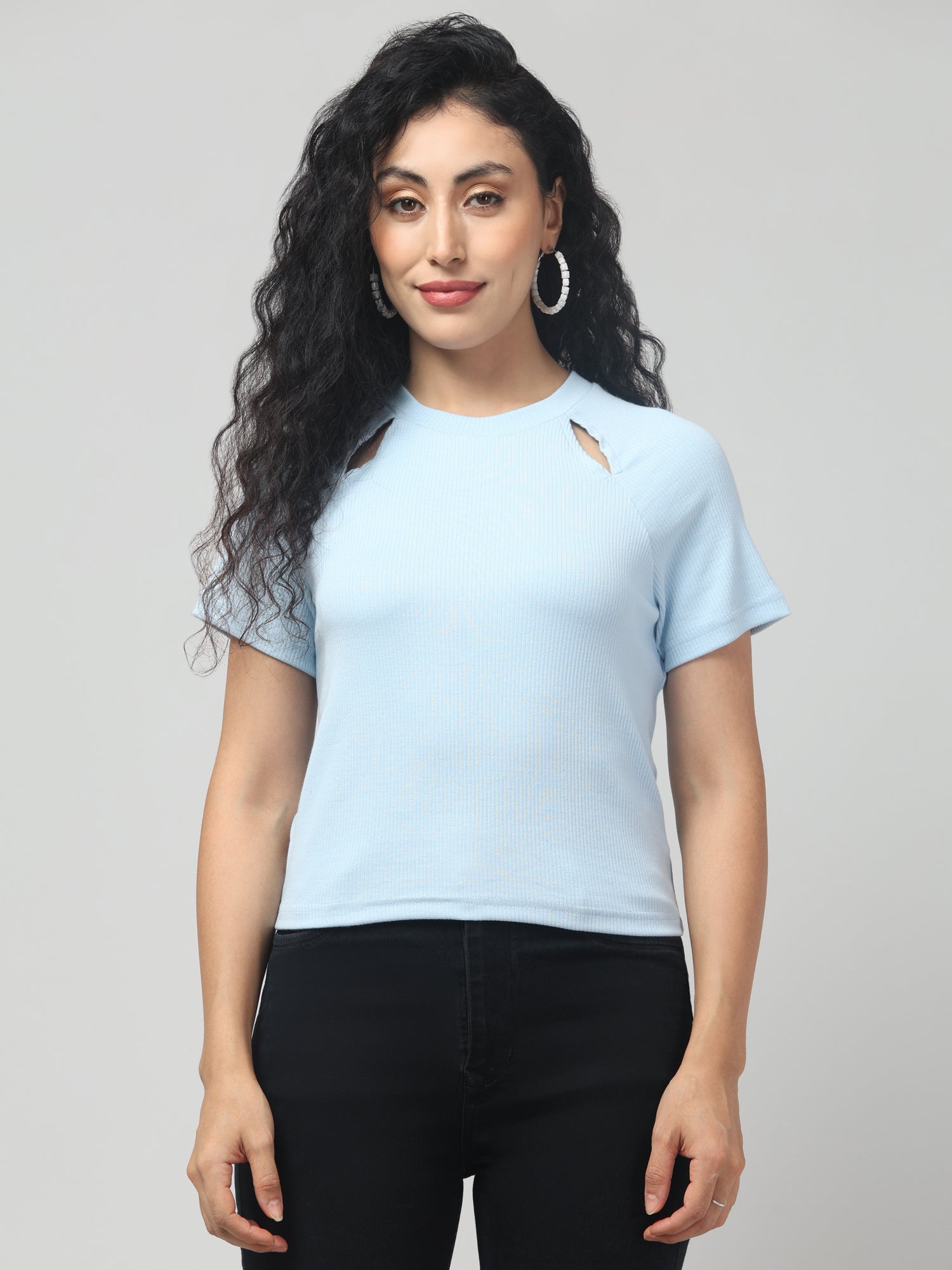 Patten Blue cut-out T-shirt