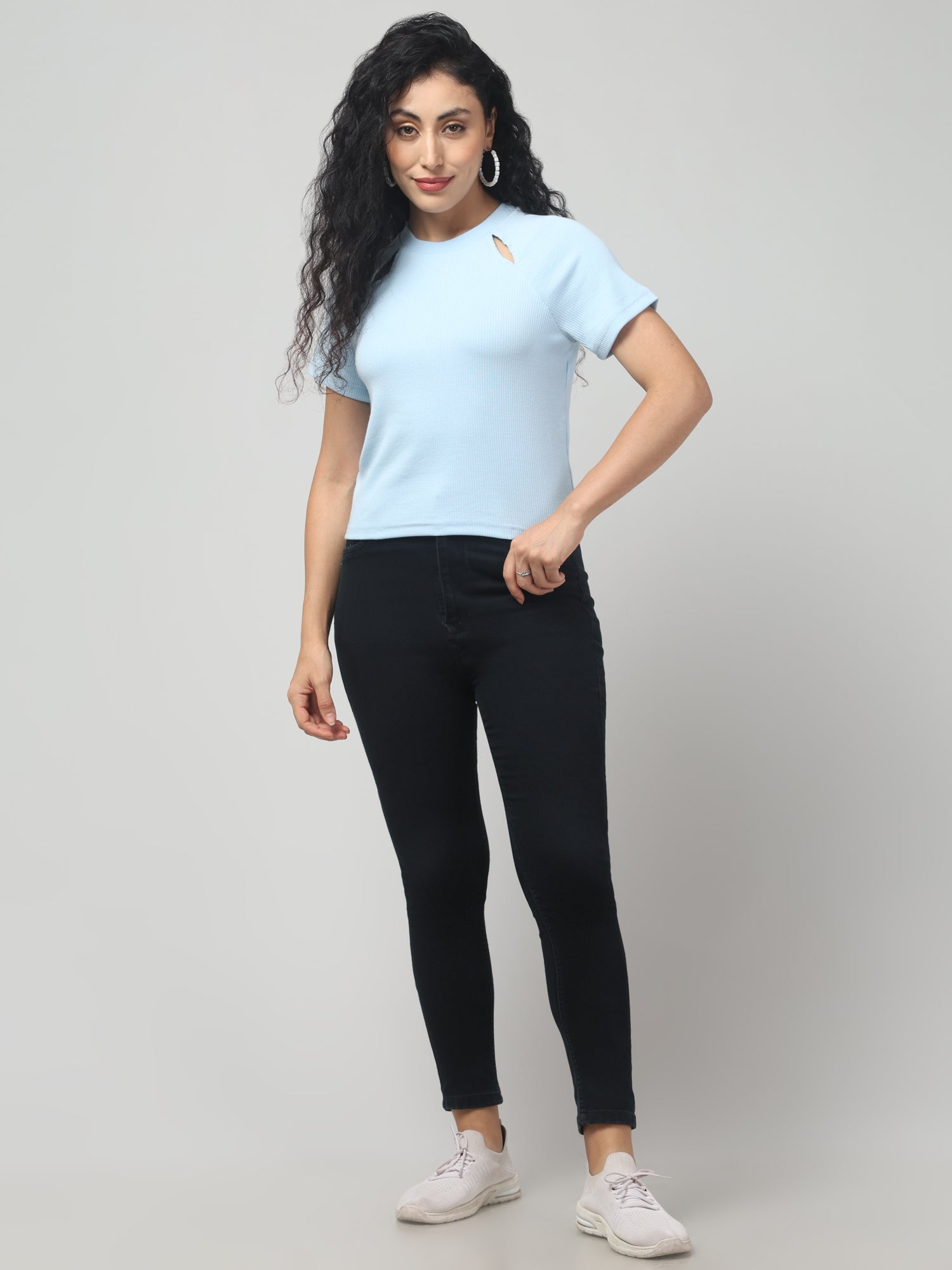 Patten Blue cut-out T-shirt