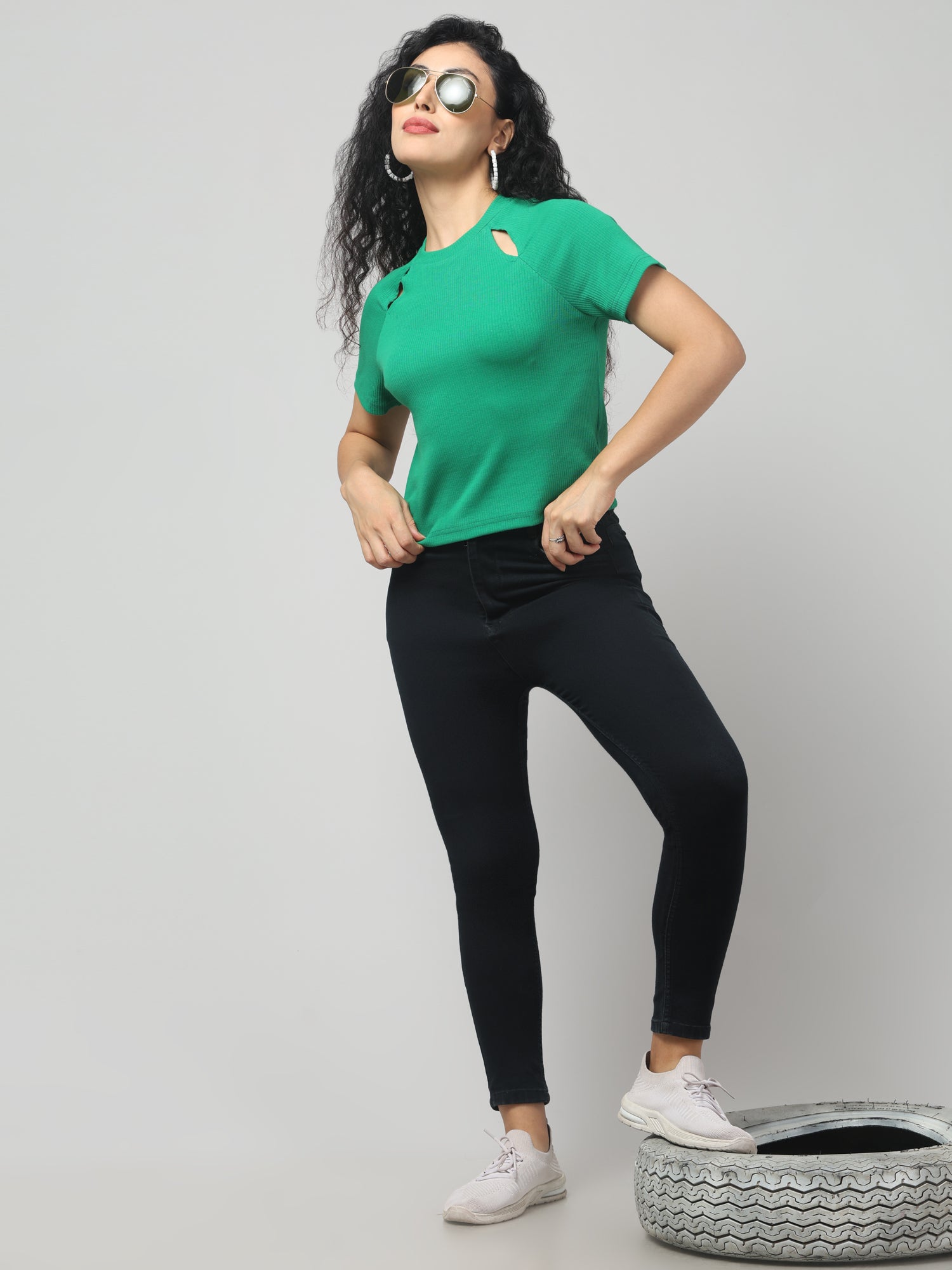 Elf Green cut-out T-Shirt