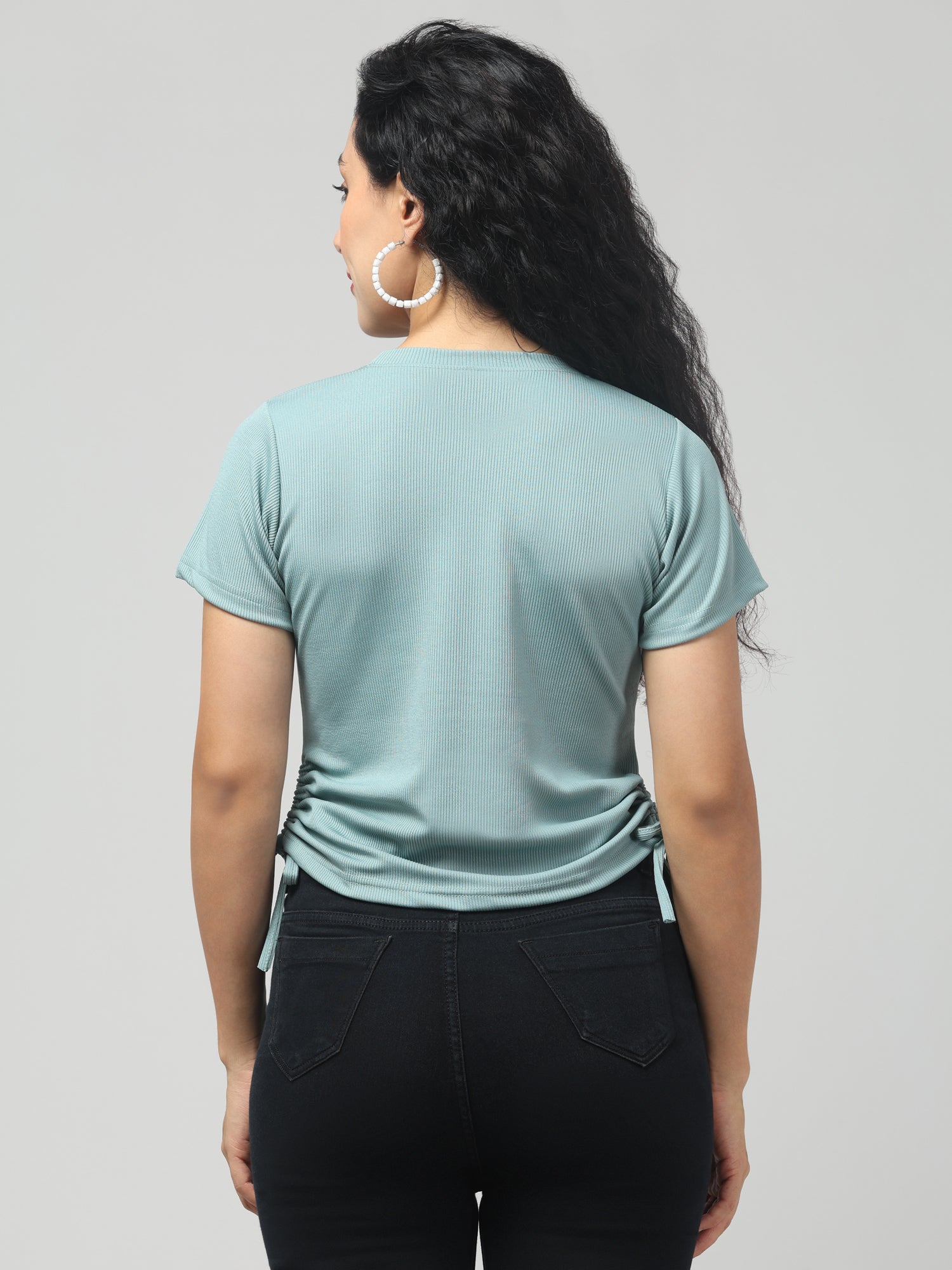 Solid Jet Stream Solid Short Sleeve Top