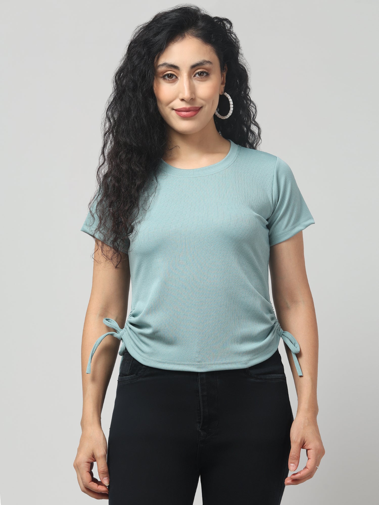 Solid Jet Stream Solid Short Sleeve Top