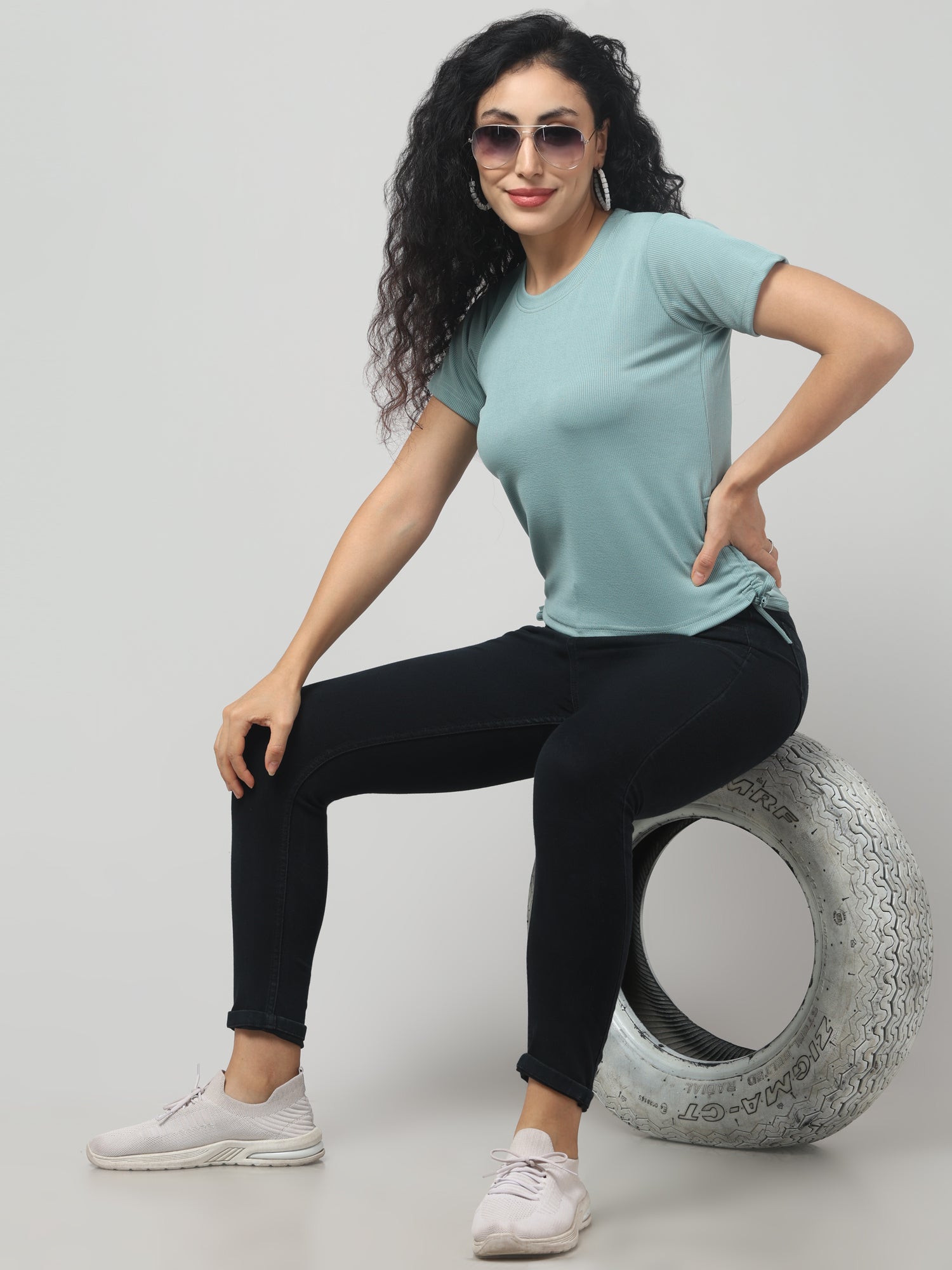 Solid Jet Stream Solid Short Sleeve Top