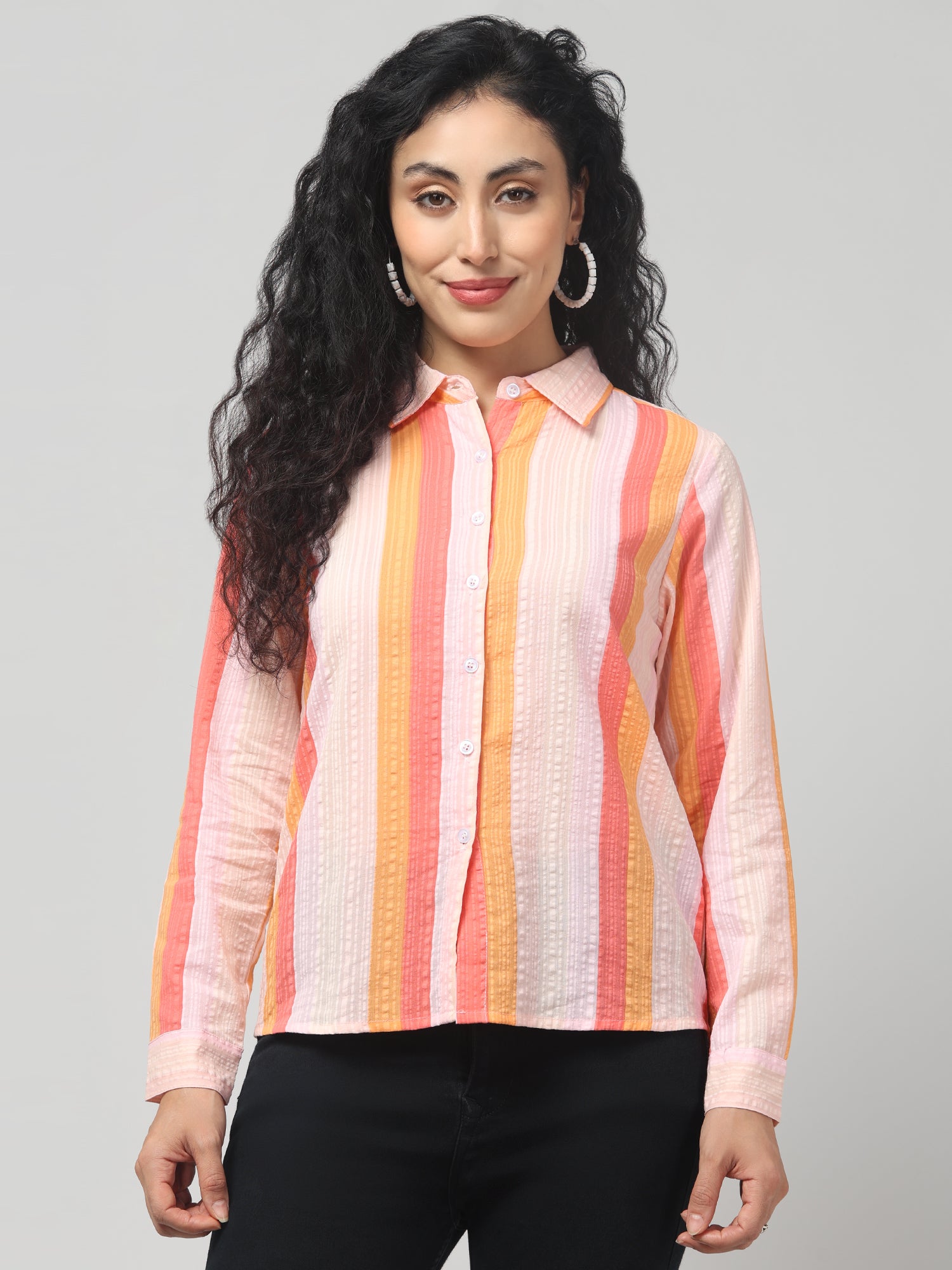 Full Sleeve Striped Casual Shirt