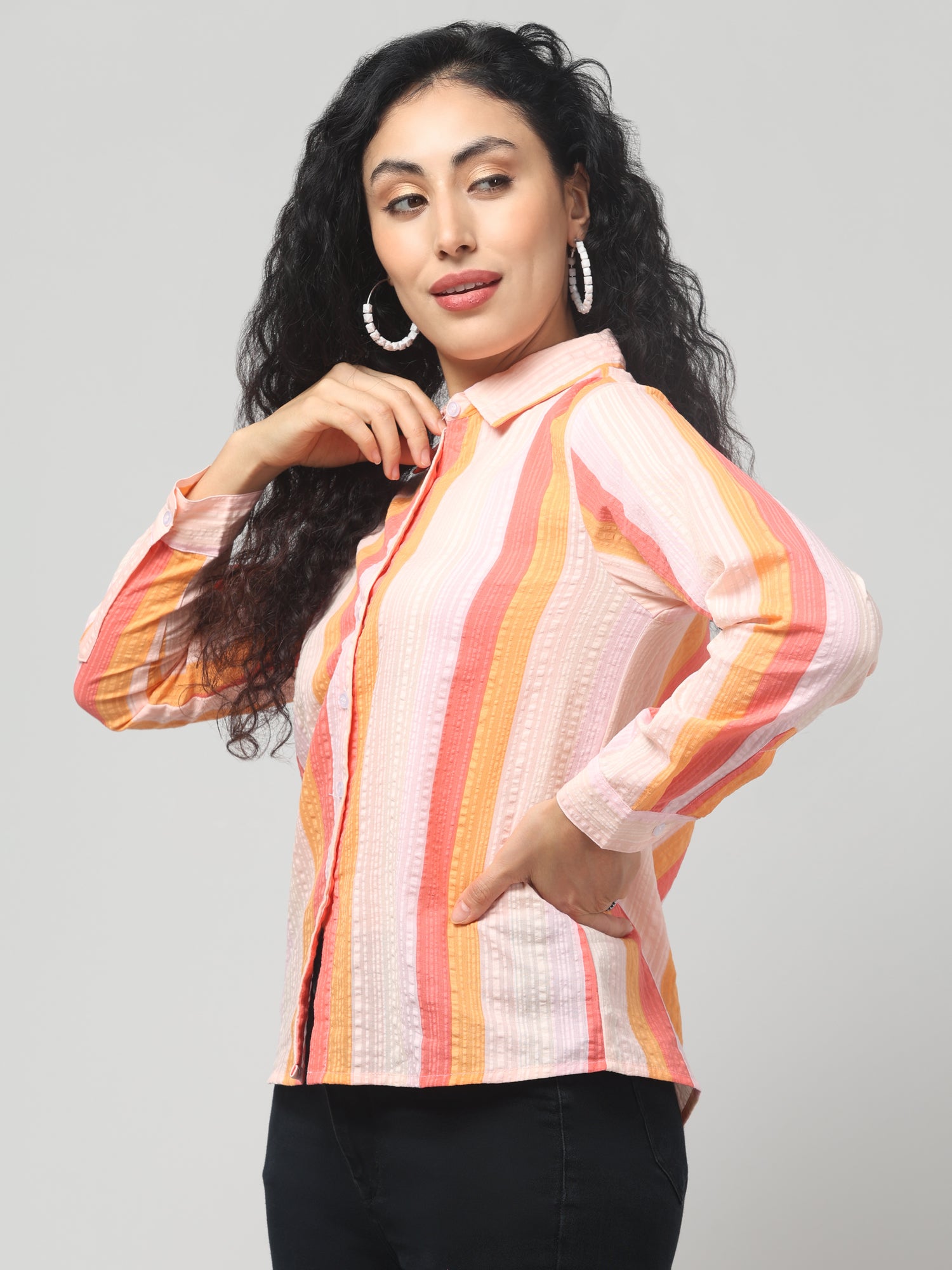 Full Sleeve Striped Casual Shirt