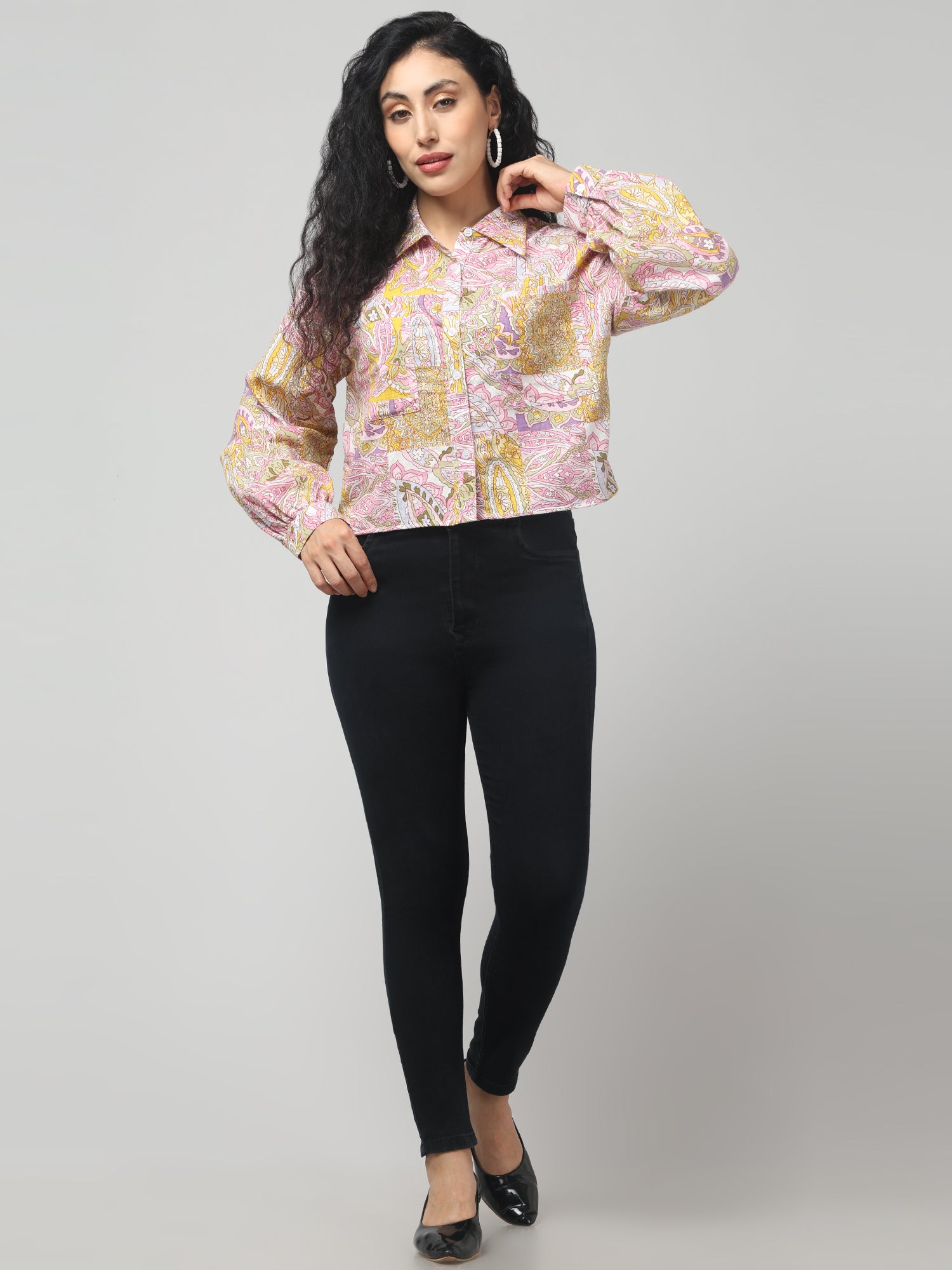 Multicolor Paisley Print Casual Shirt