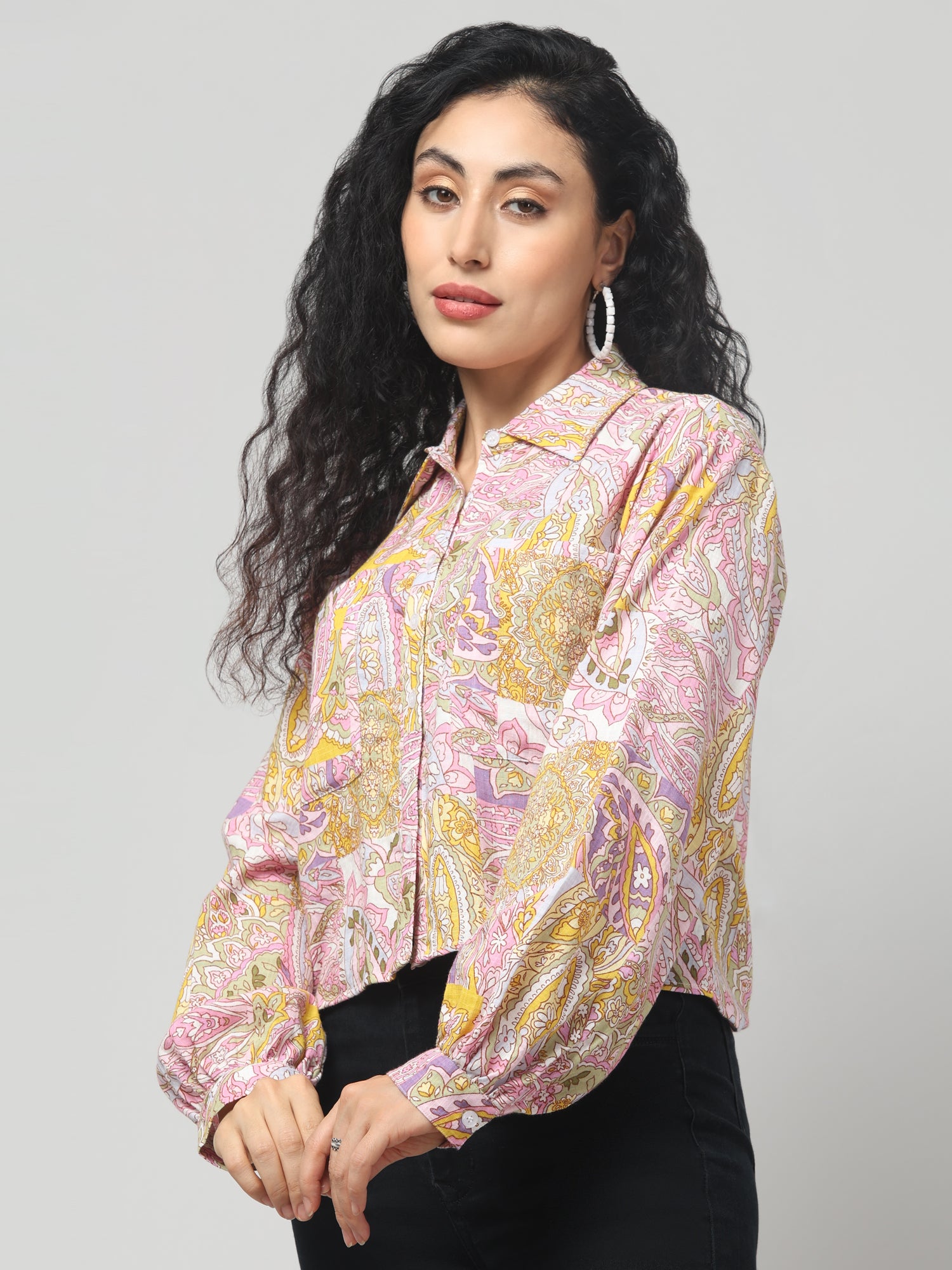 Multicolor Paisley Print Casual Shirt