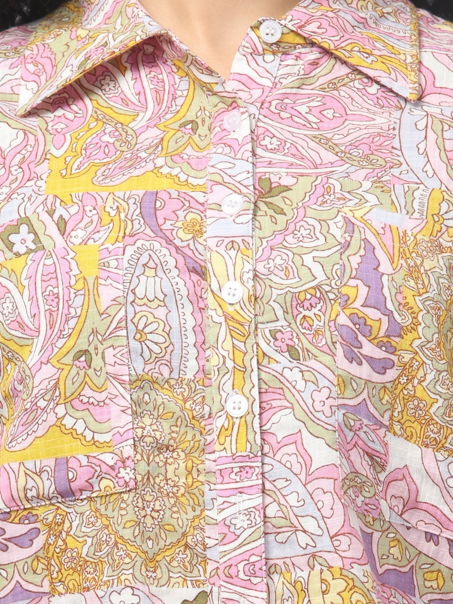Multicolor Paisley Print Casual Shirt