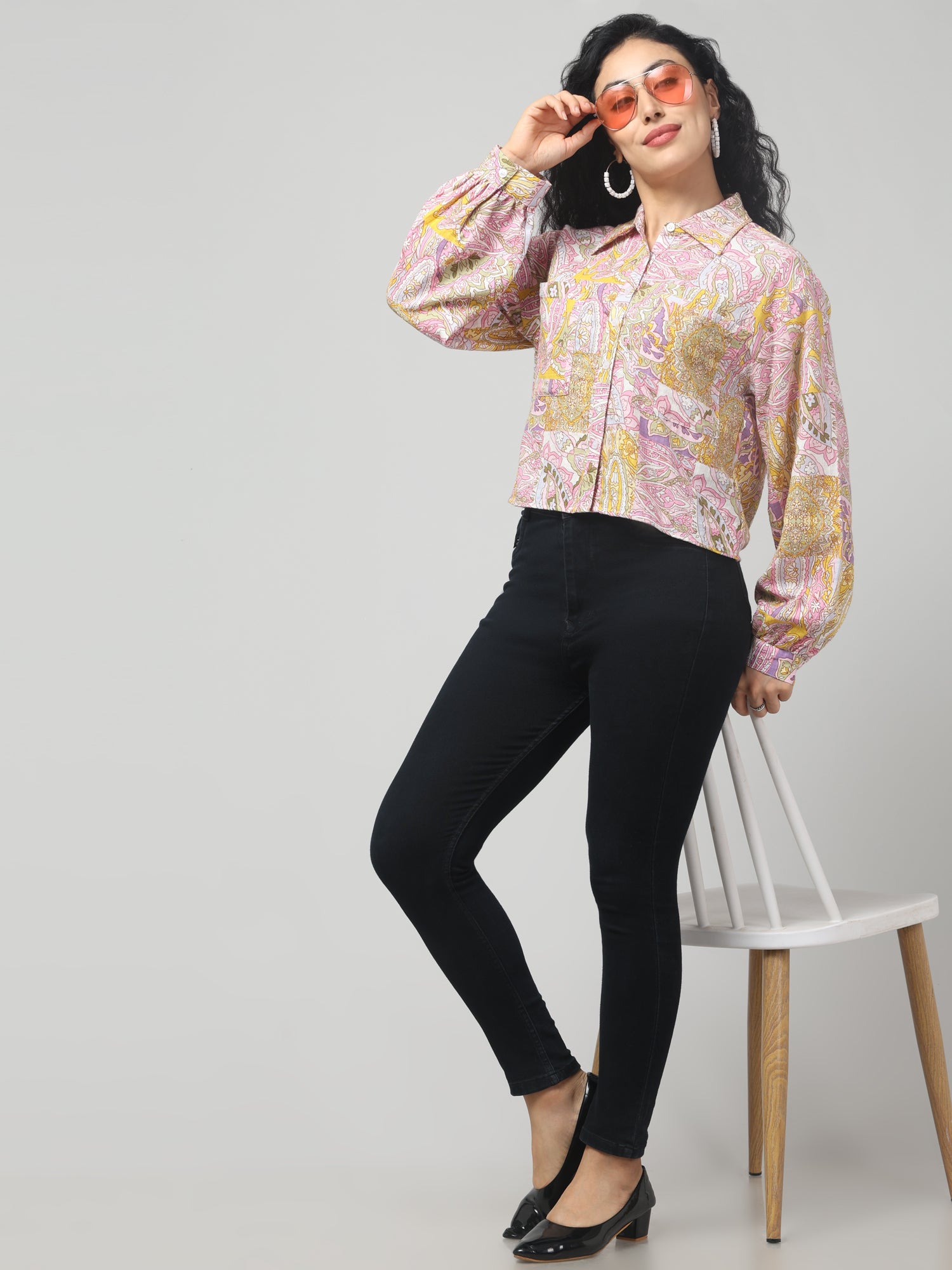 Multicolor Paisley Print Casual Shirt