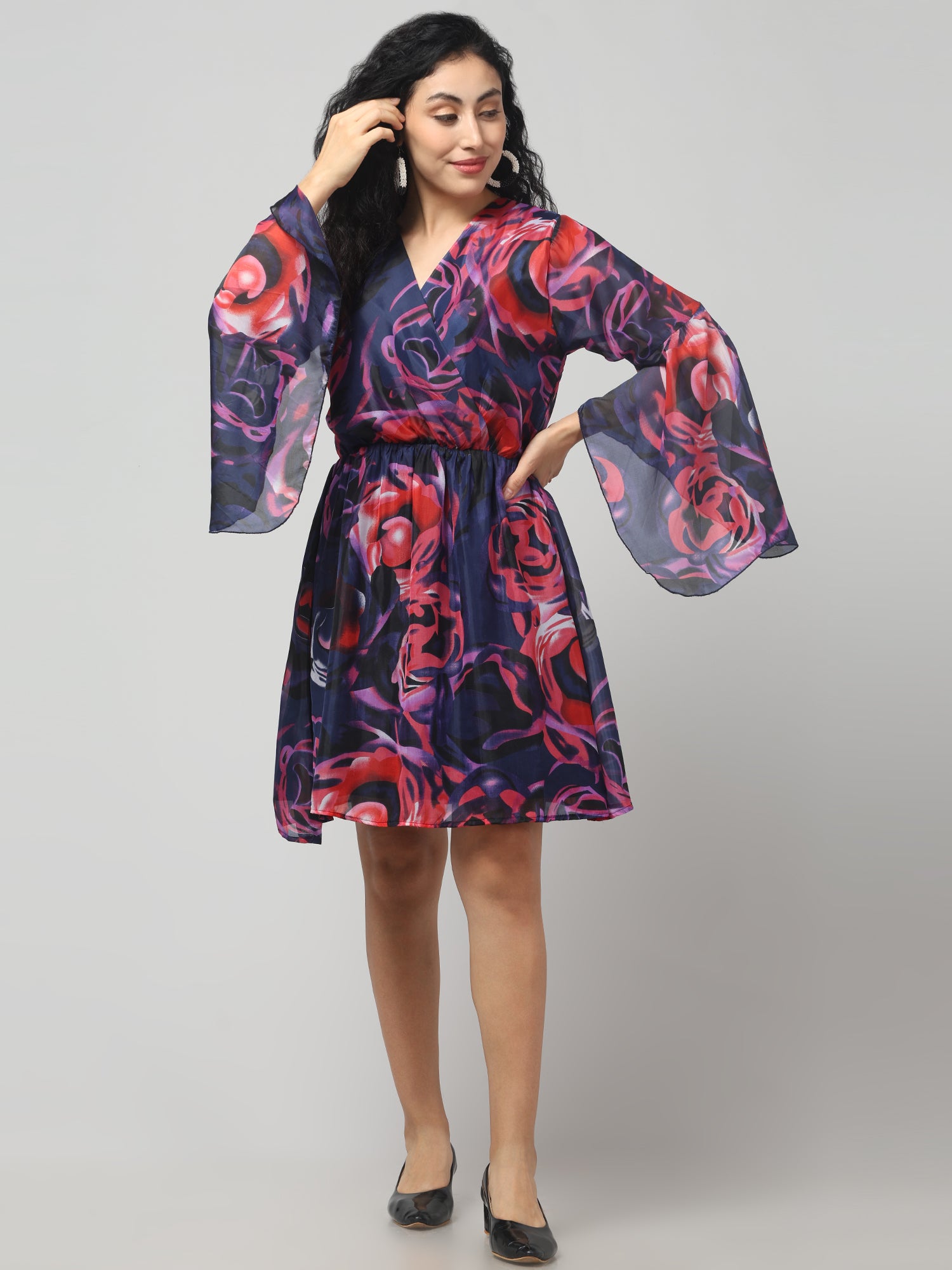 Floral Pattern Vibrant Dress