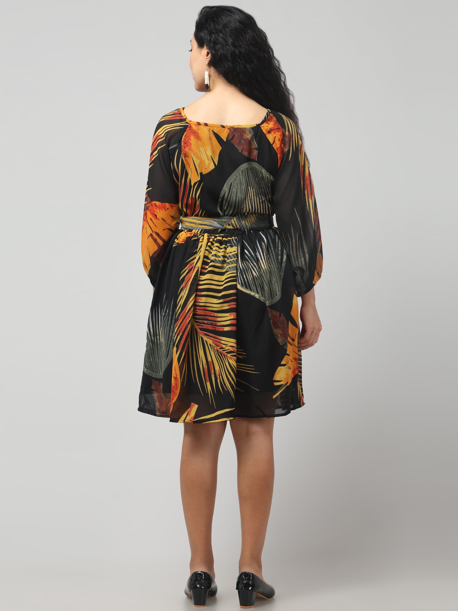 Floral Pattern Vibrant Dress