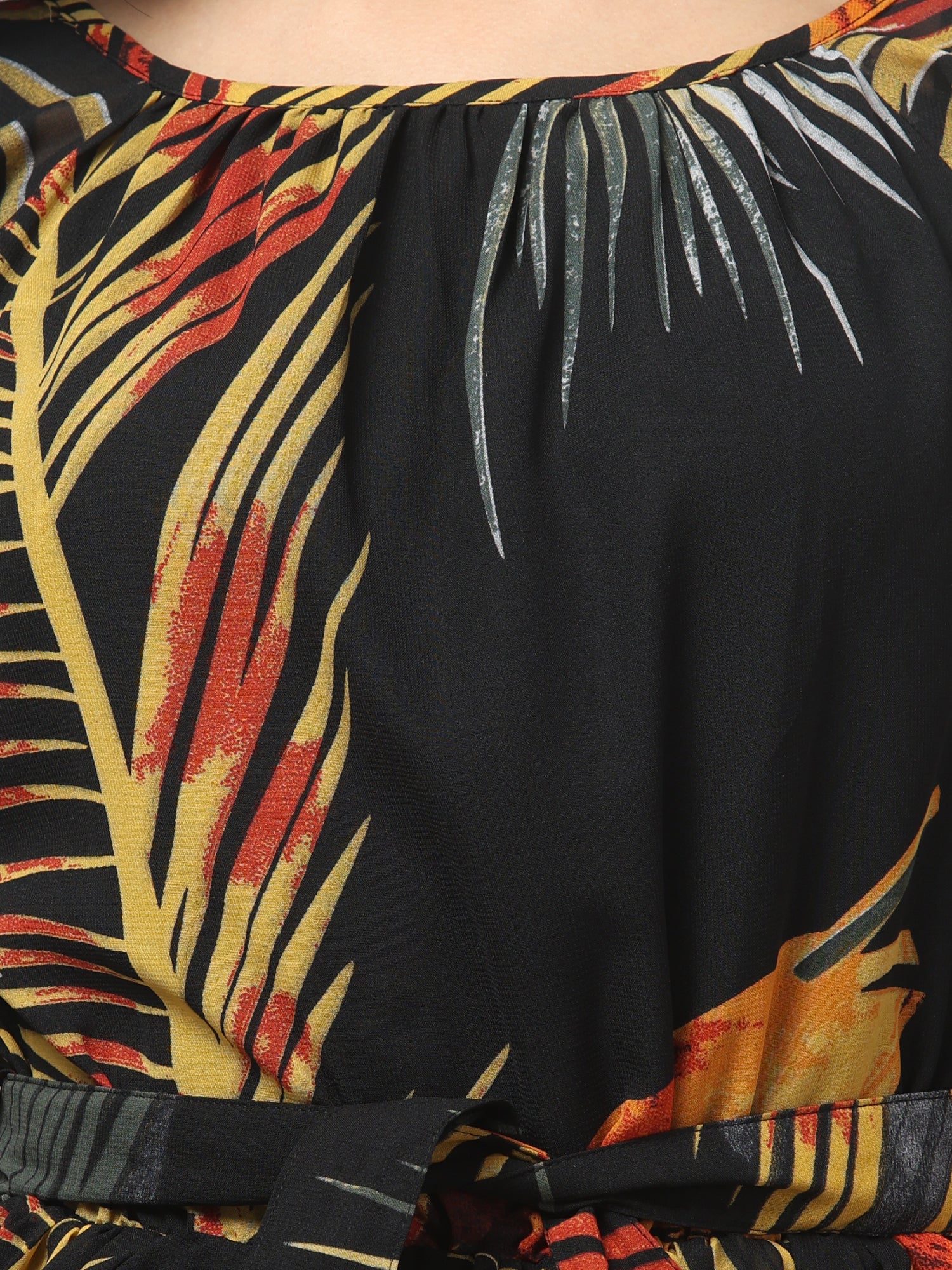 Floral Pattern Vibrant Dress