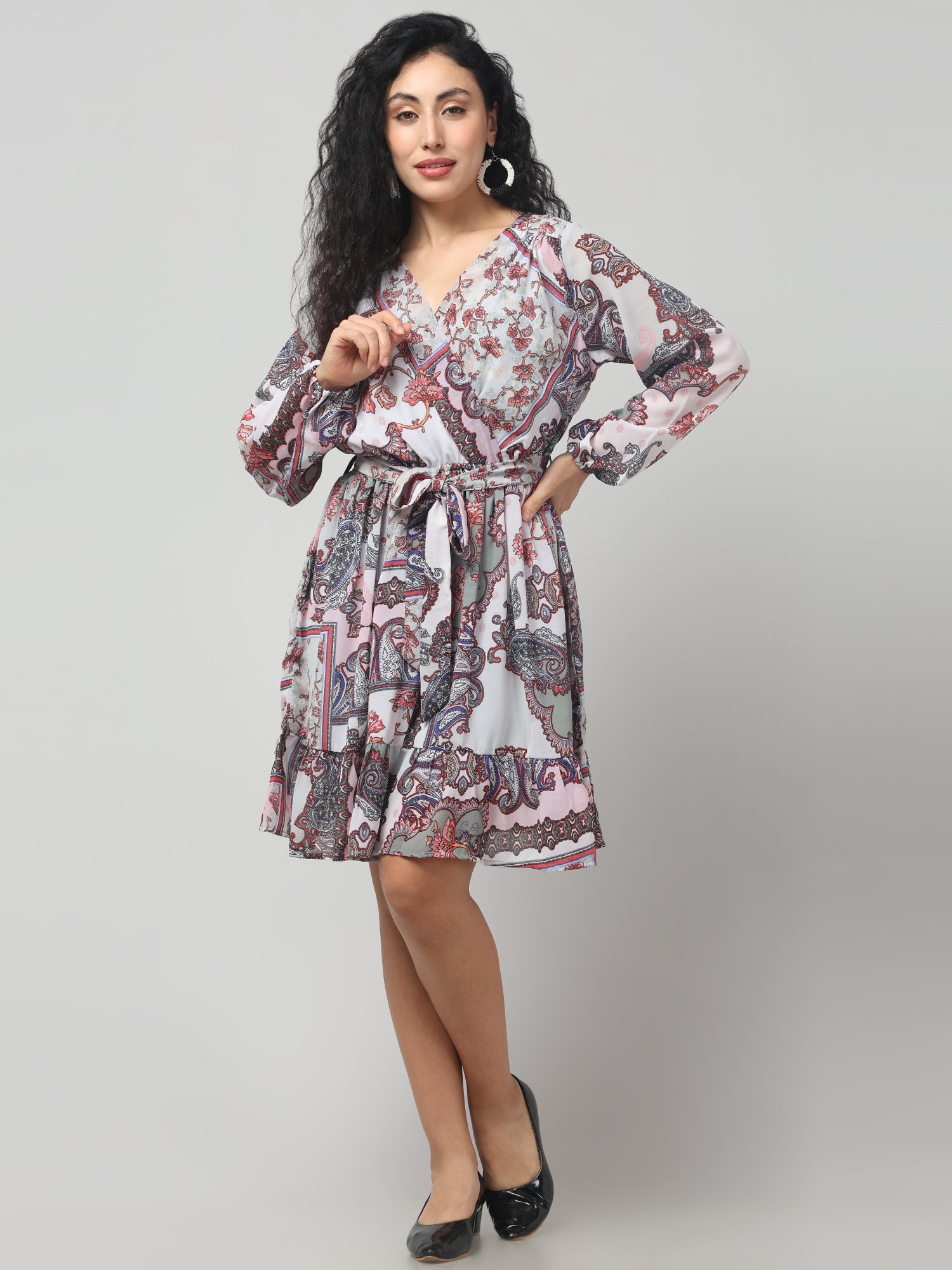 Floral Pattern Vibrant Dress