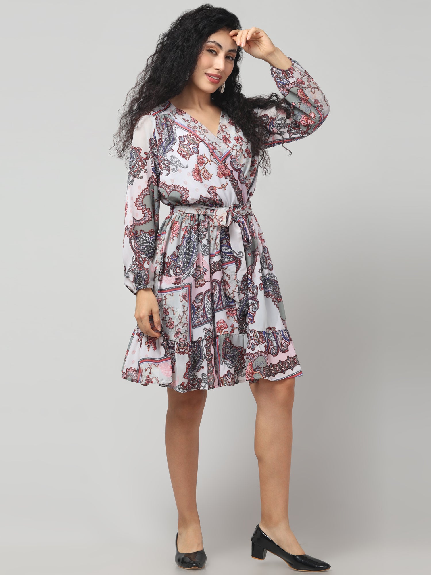 Floral Pattern Vibrant Dress