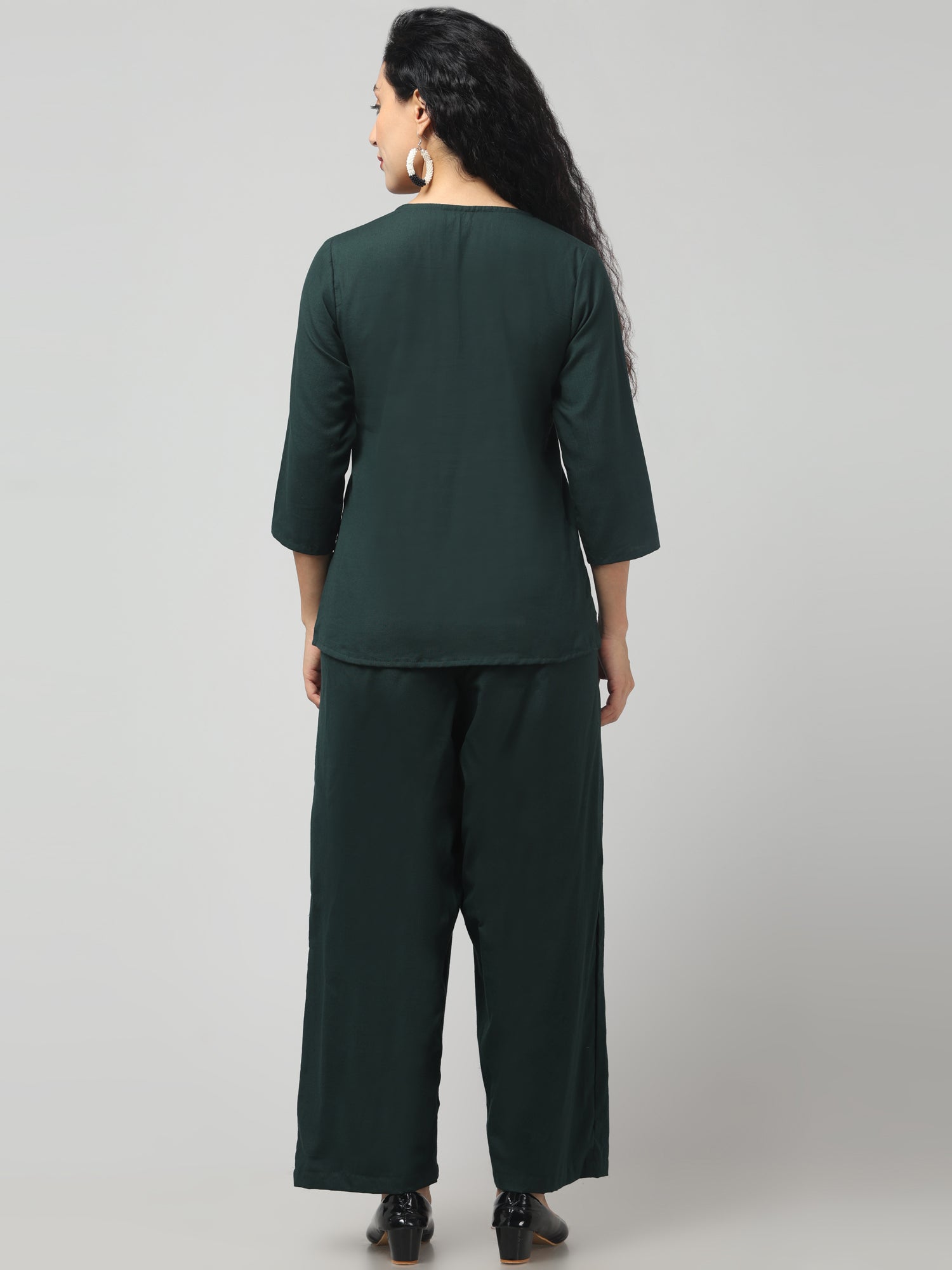 Racing Green Solid Co-ord Set