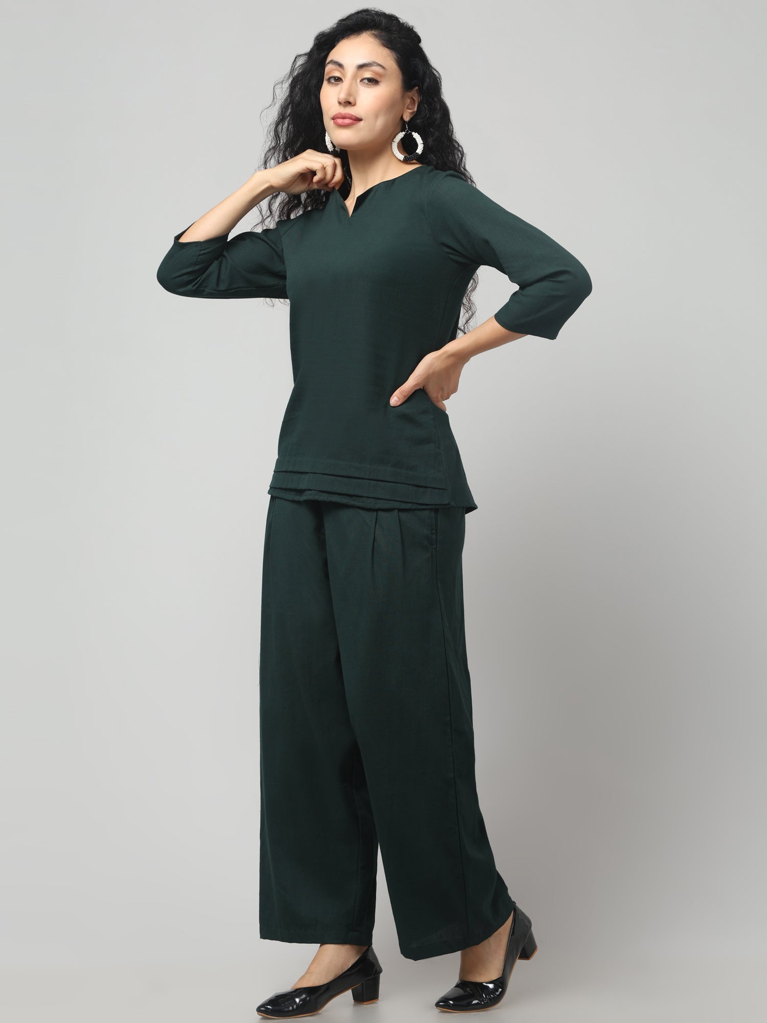 Racing Green Solid Co-ord Set