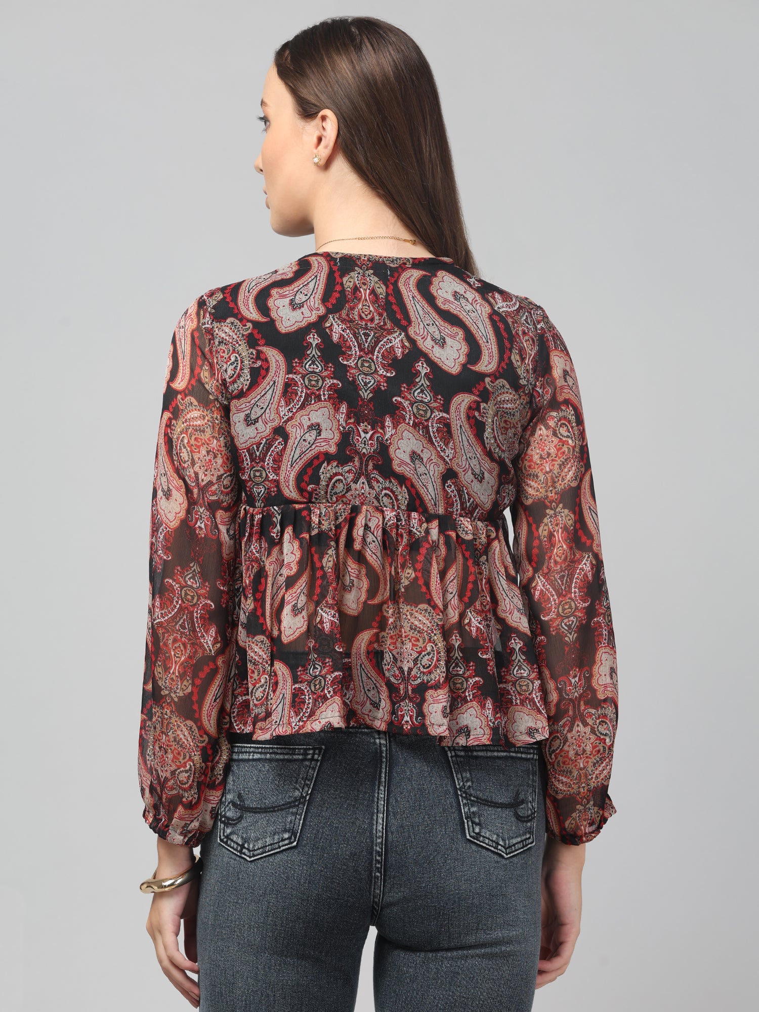 Paisley Flared Top